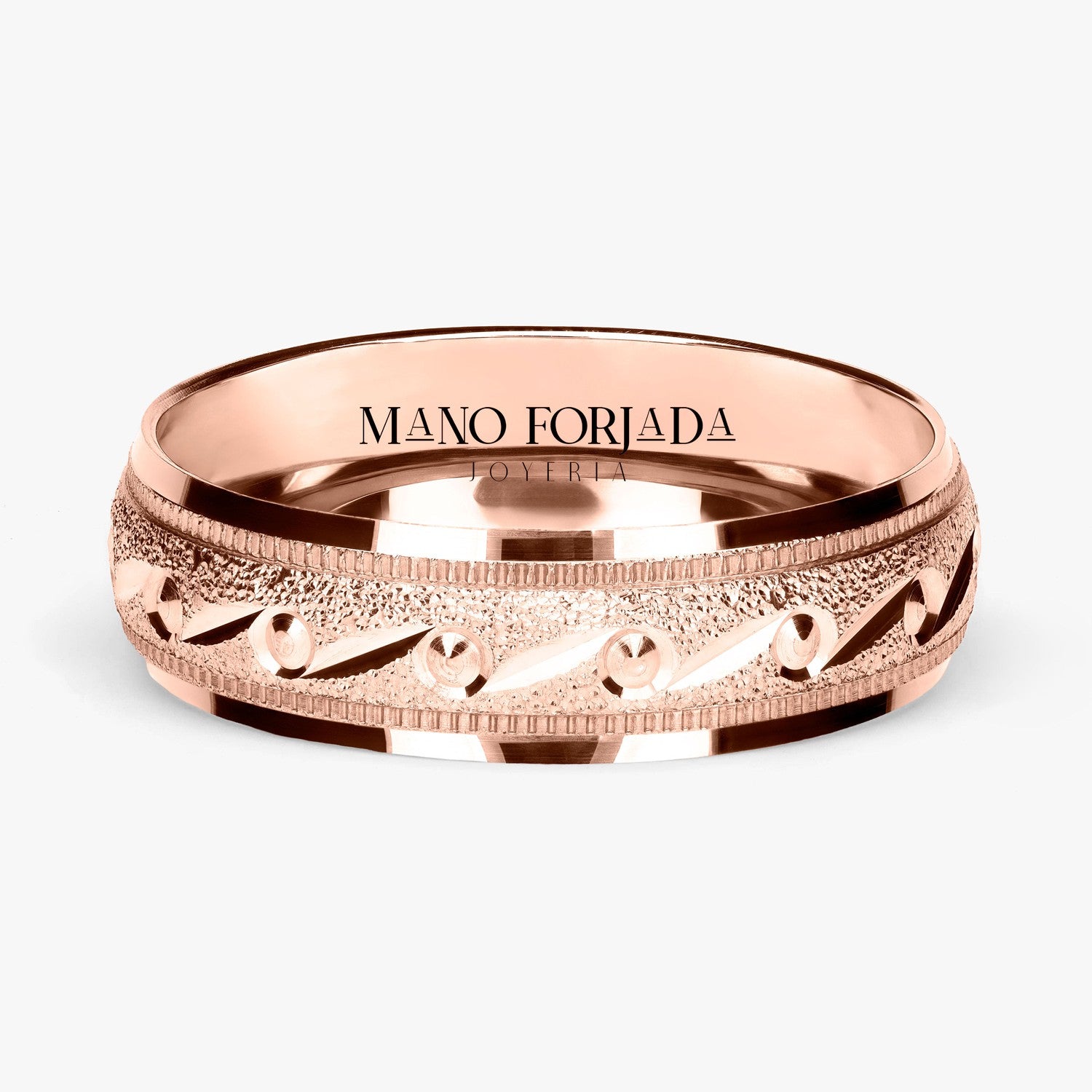 Argolla Águila Clásica 6mm en oro rosado