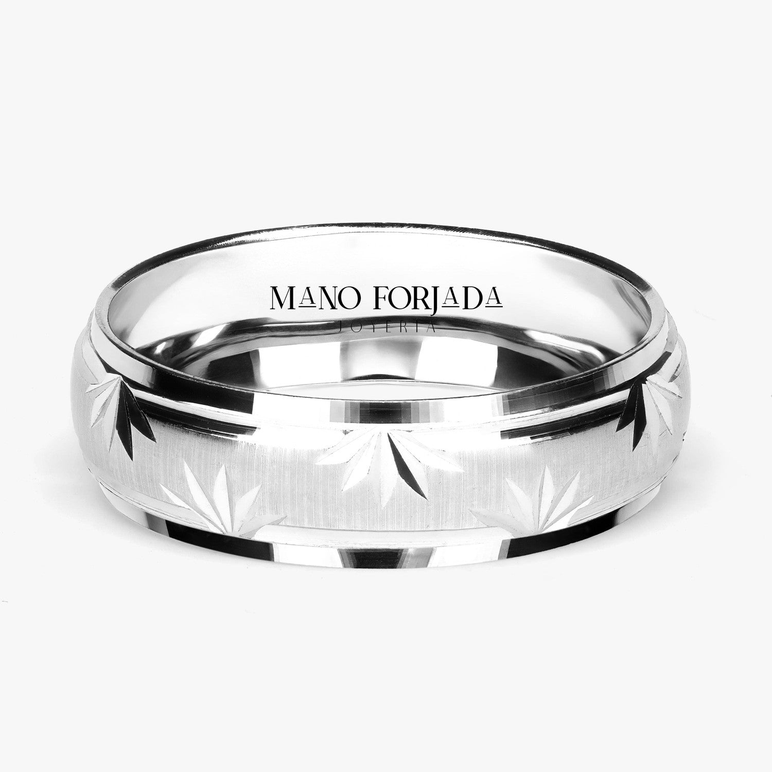 Argolla Coyote Clásica 6mm en oro blanco