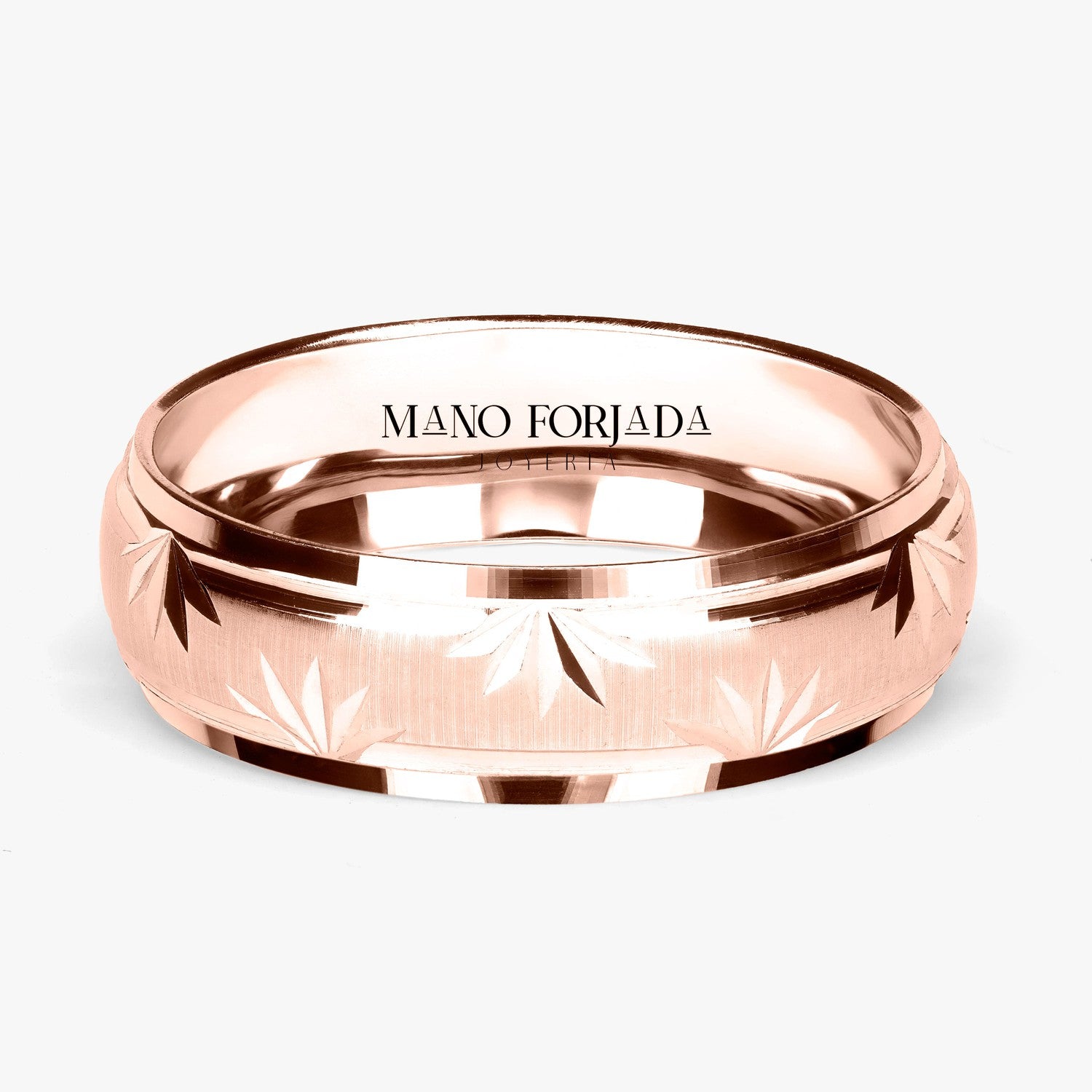 Argolla Coyote Clásica 6mm en oro rosado