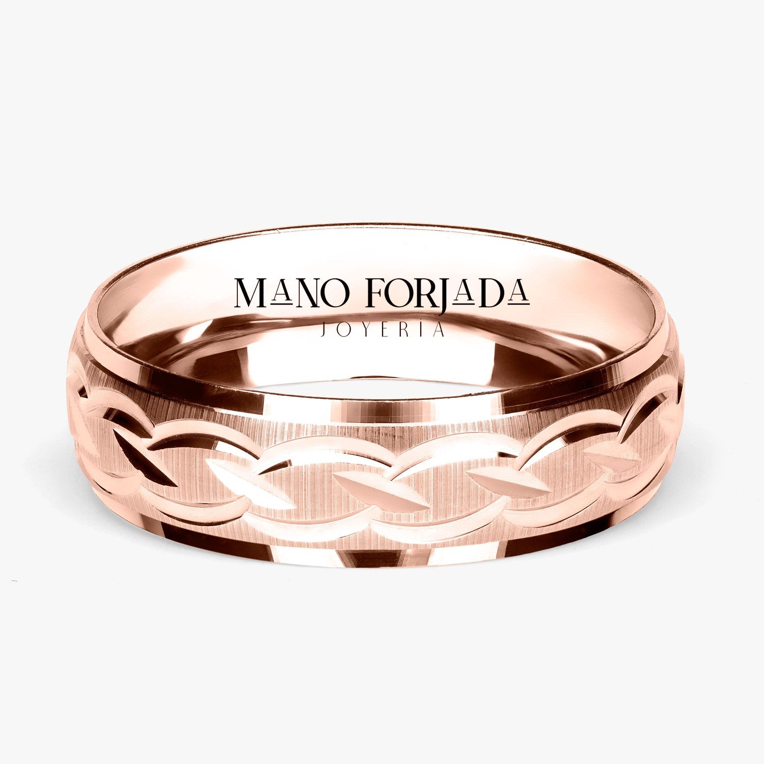 Argolla Venado Clásica 6mm en oro rosado