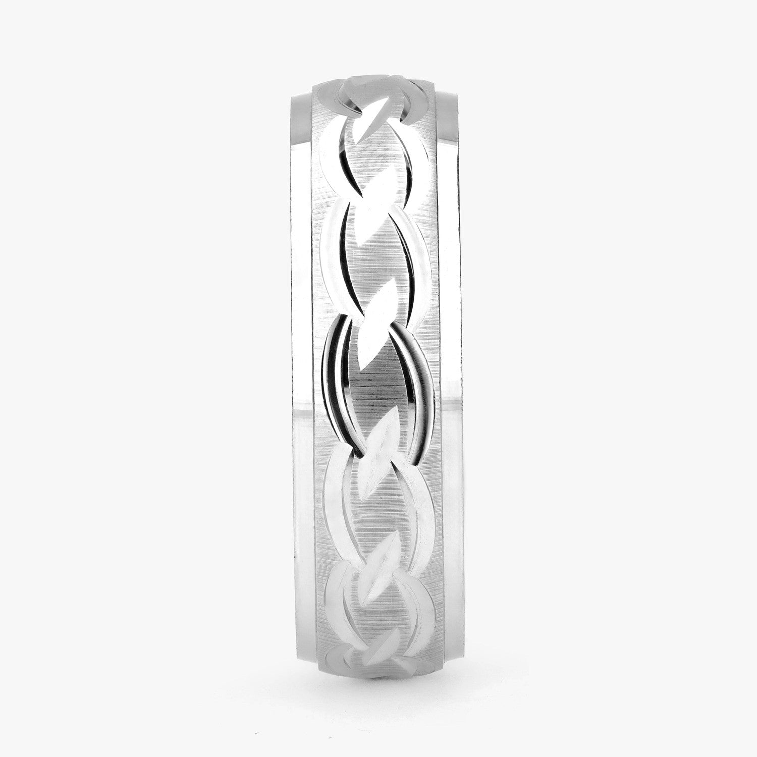 Argolla Venado Clásica 6mm en oro blanco