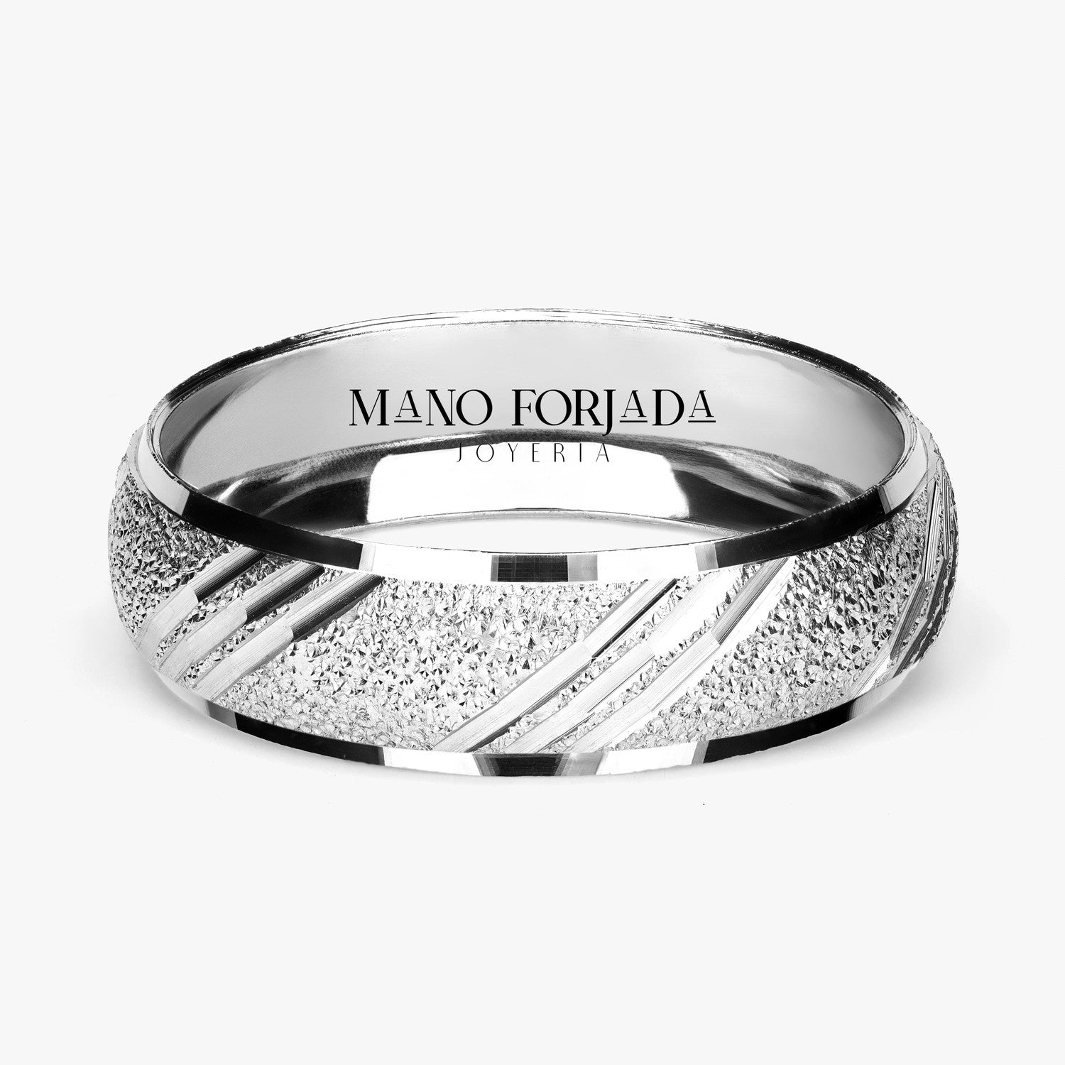 Argolla Ardilla Clásica 6mm en oro blanco