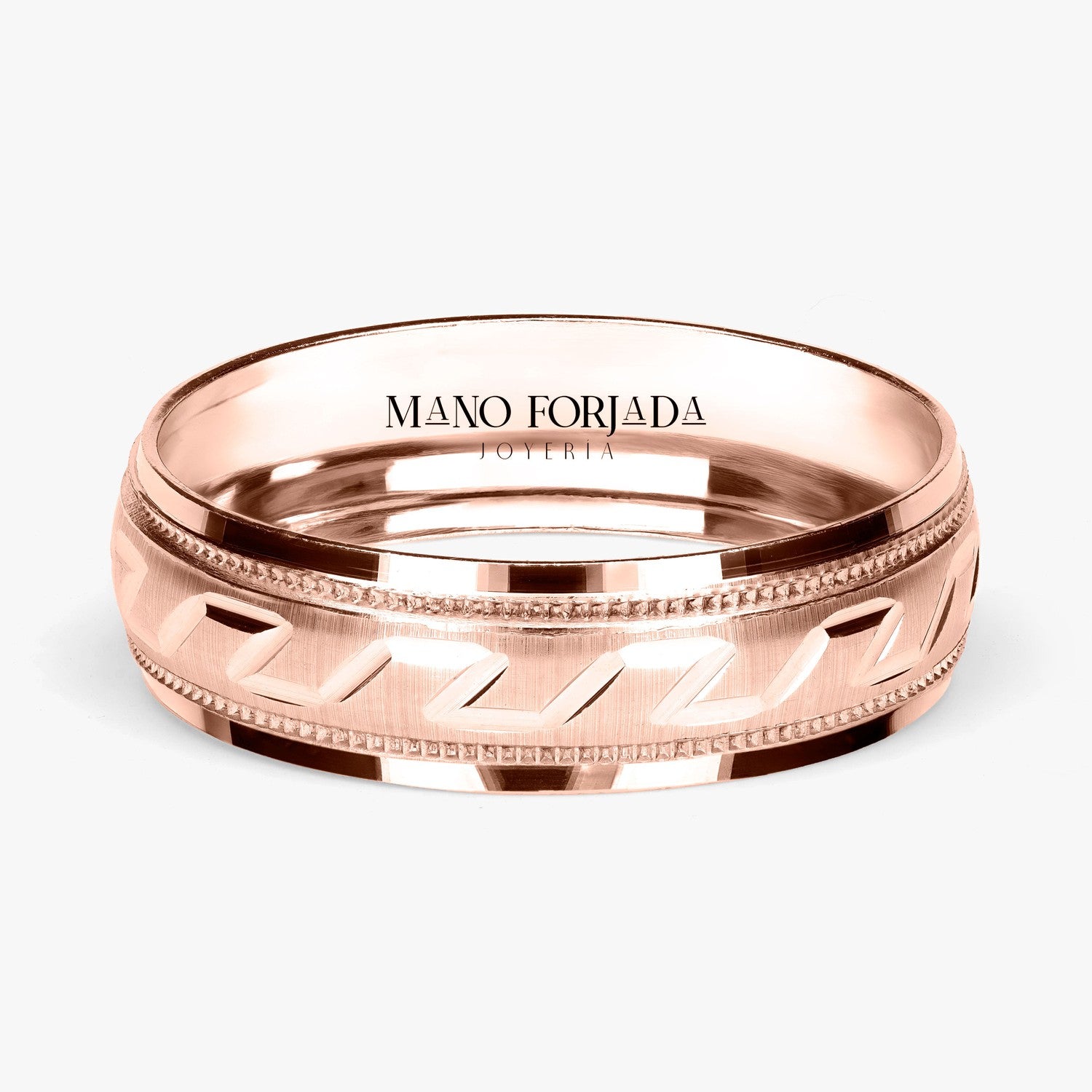 Argolla Antílope Clásica 6mm en oro rosado