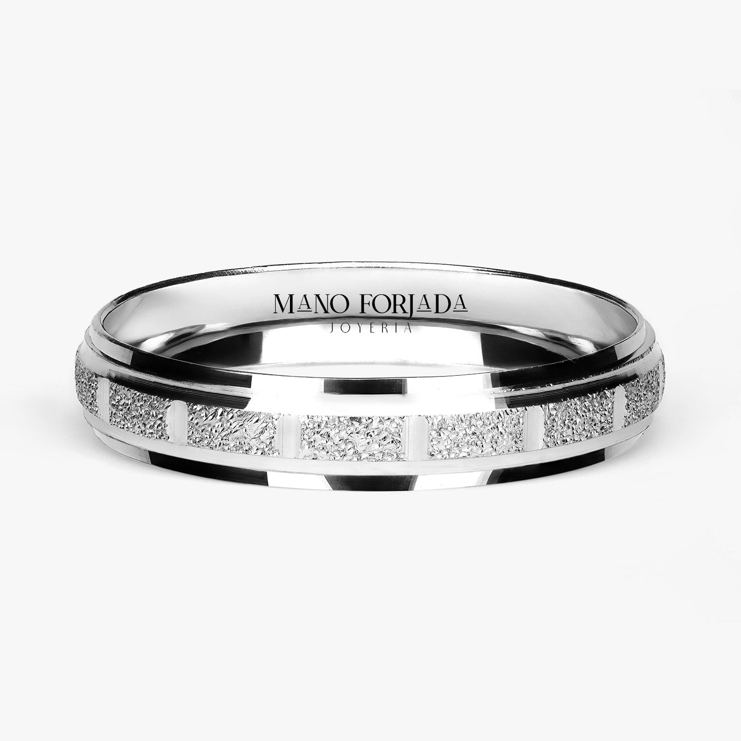 Argolla Tallo Clásica 4mm en oro blanco