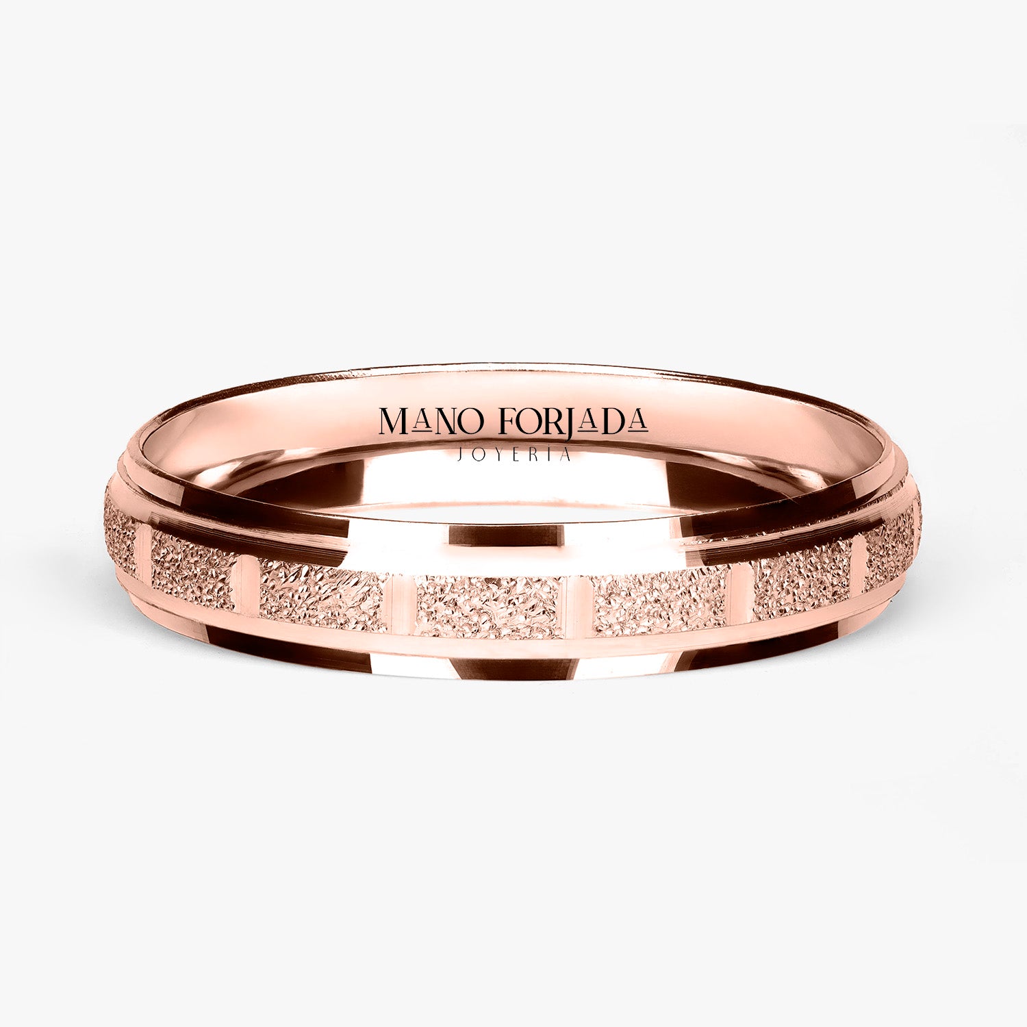 Argolla Tallo Clásica 4mm en oro rosado