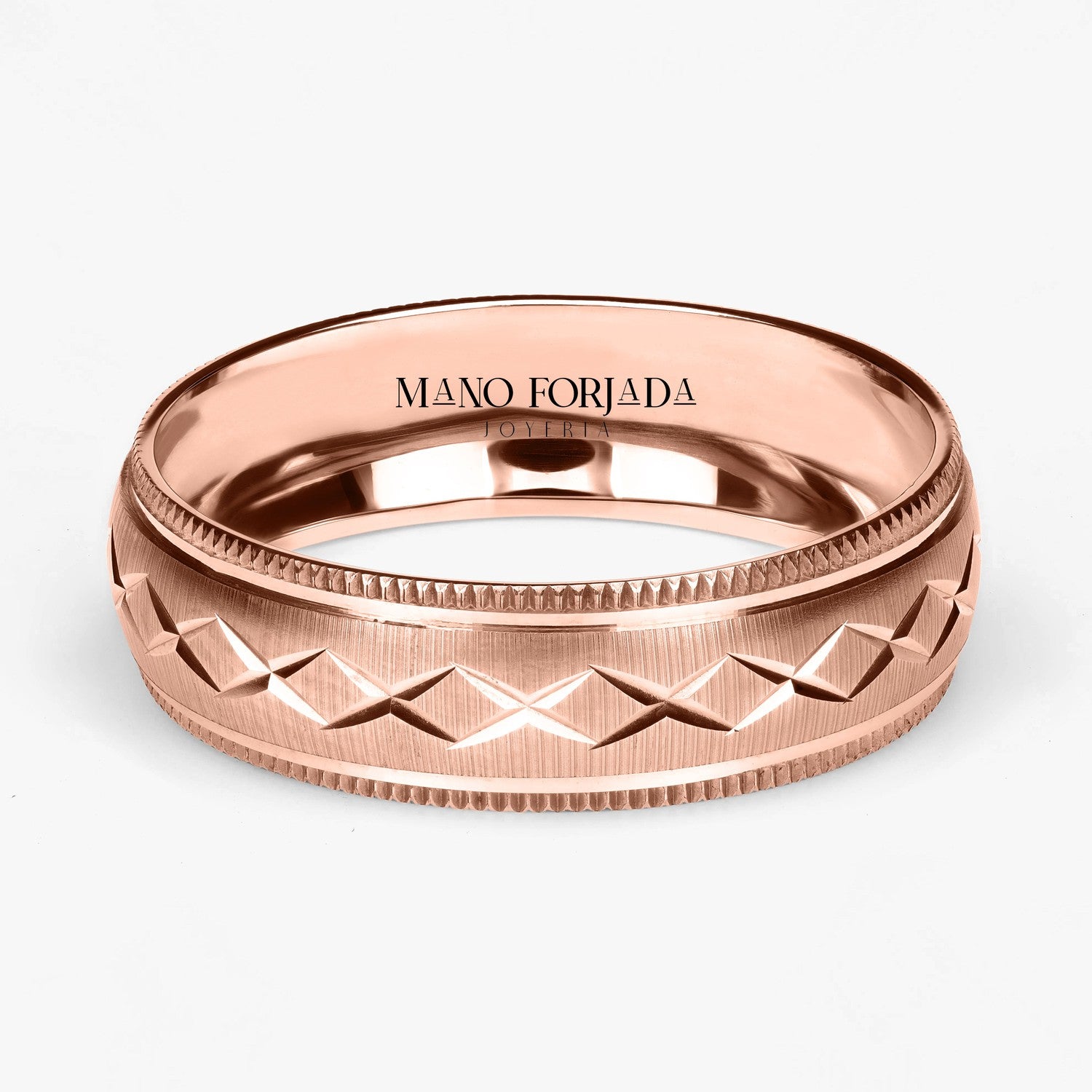 Argolla Liana Clásica 6mm en oro rosado