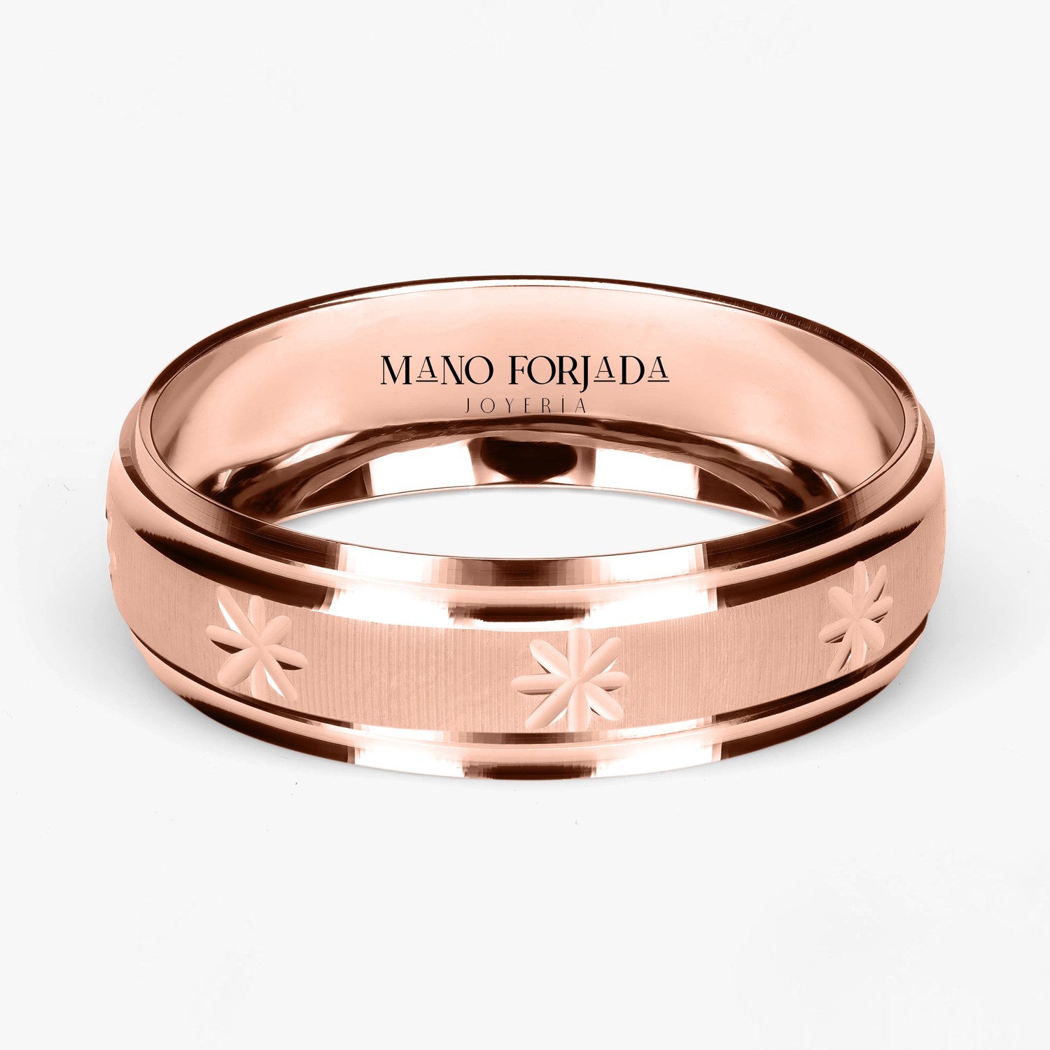 Argolla Oasis Clásica 6mm en oro rosado