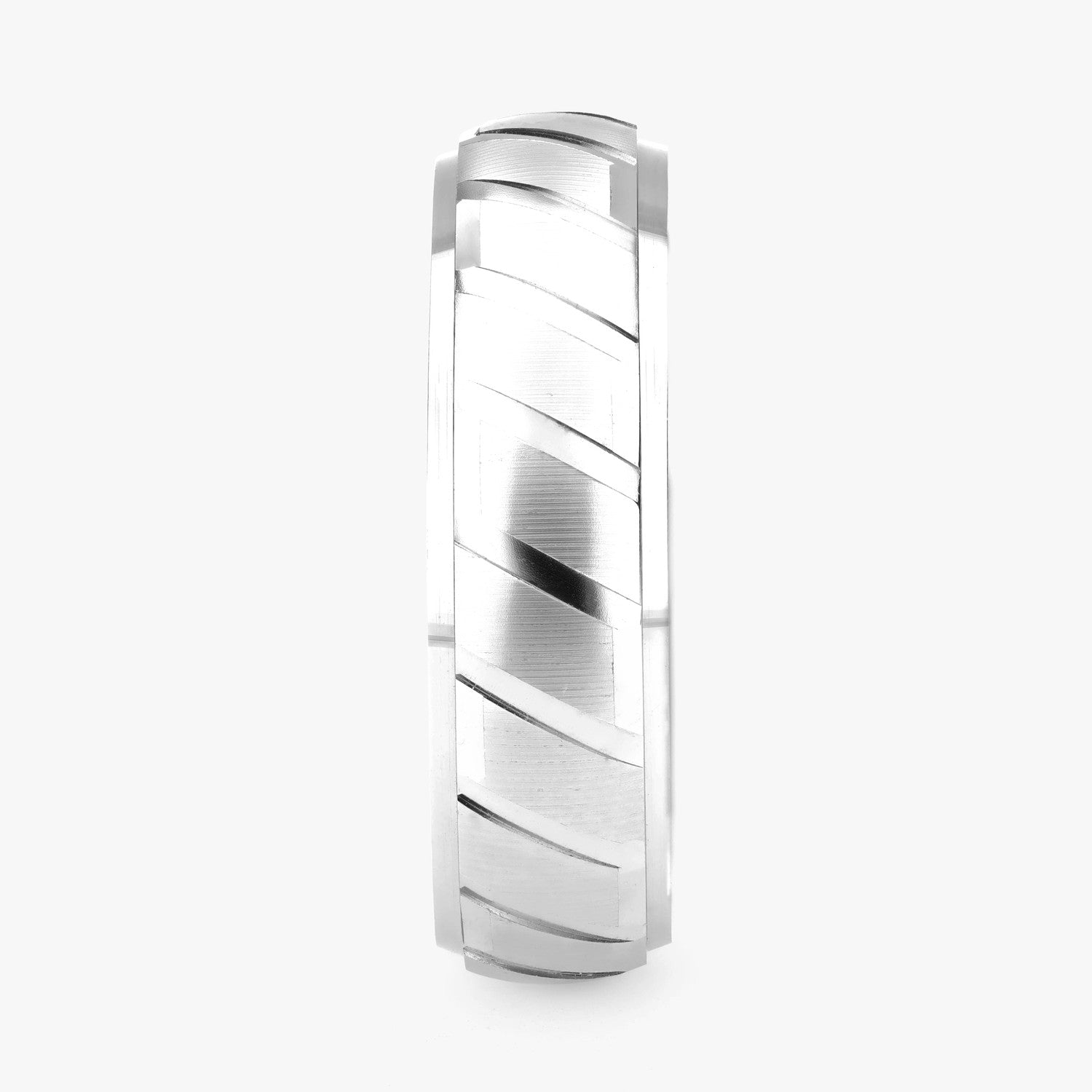Argolla Caverna Clásica 6mm en oro blanco