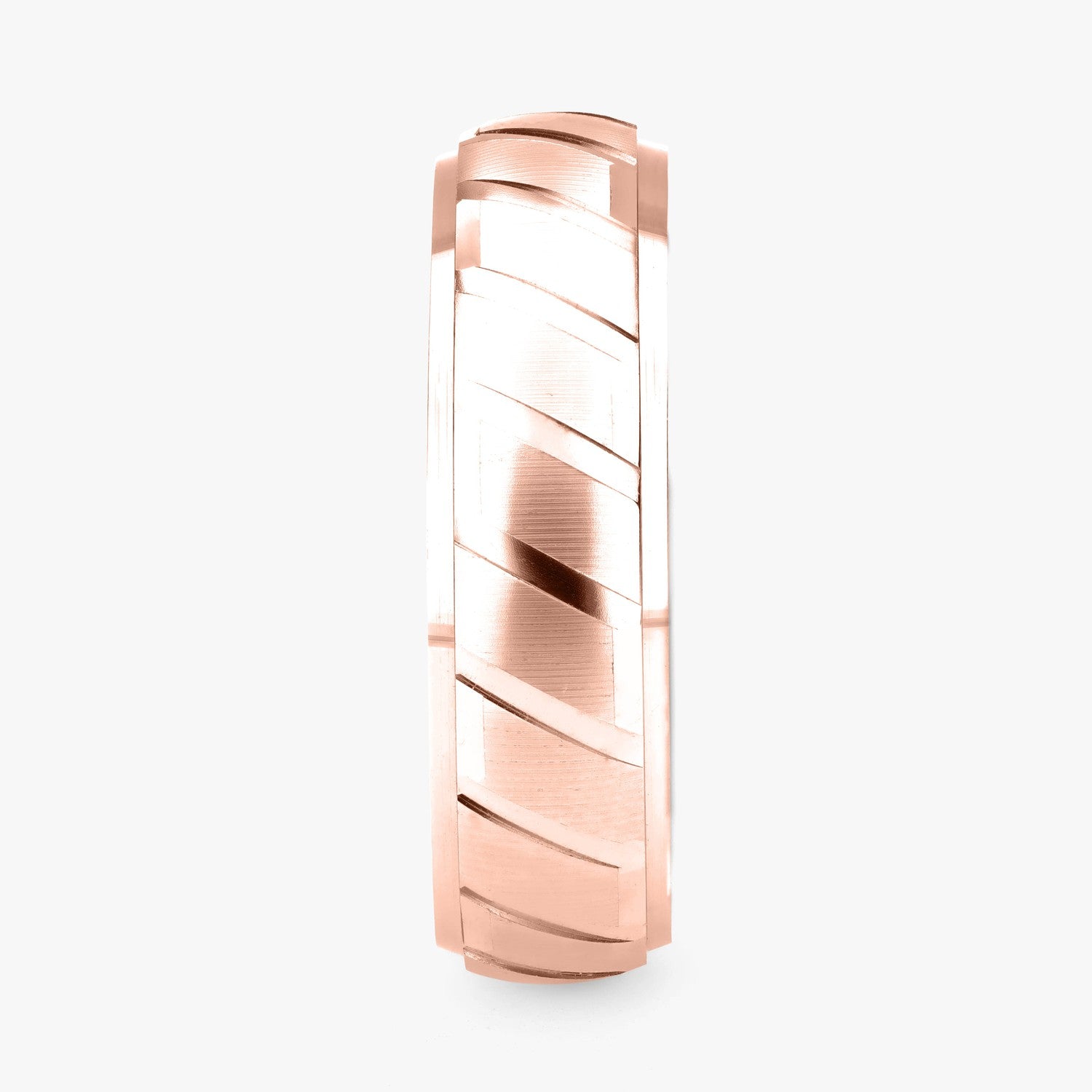 Argolla Caverna Clásica 6mm en oro rosado
