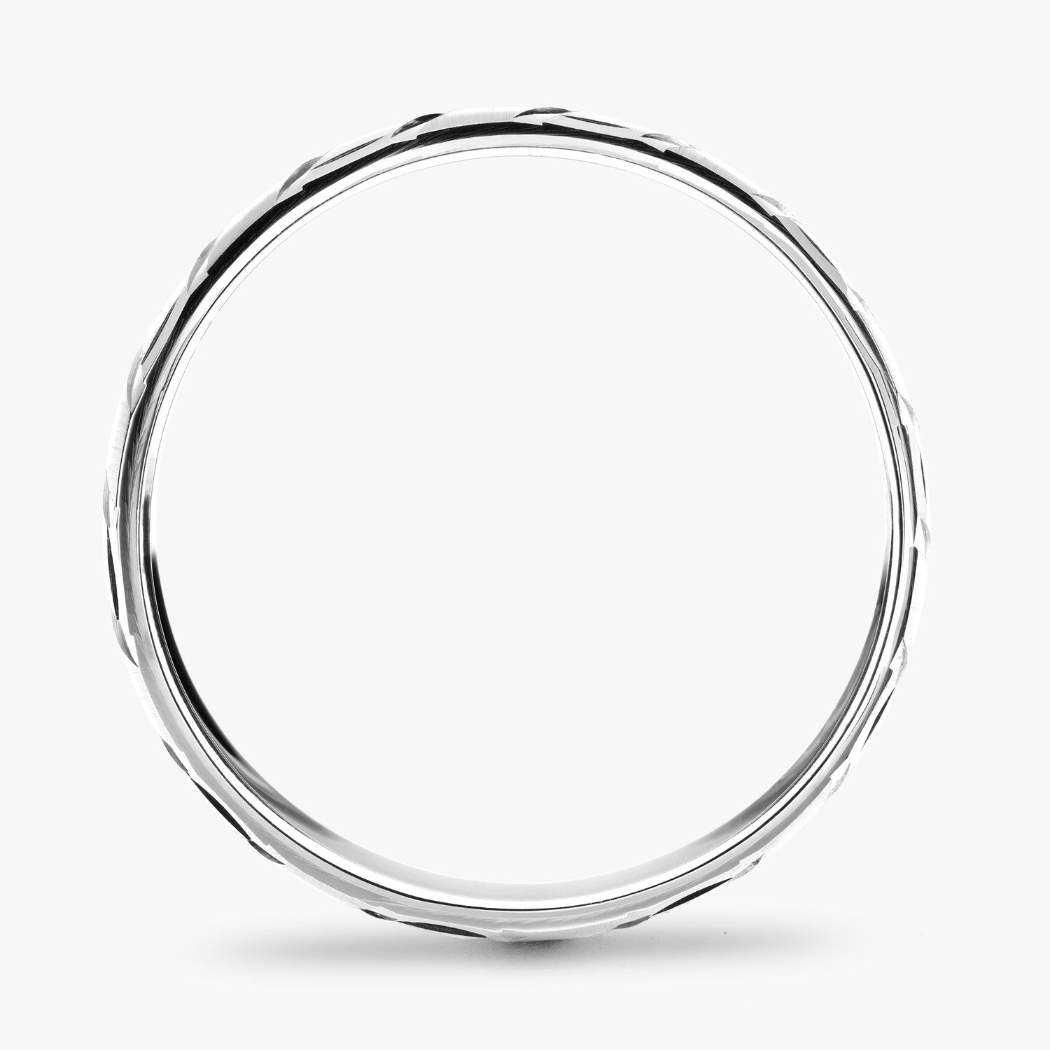 Argolla Caverna Clásica 6mm en oro blanco