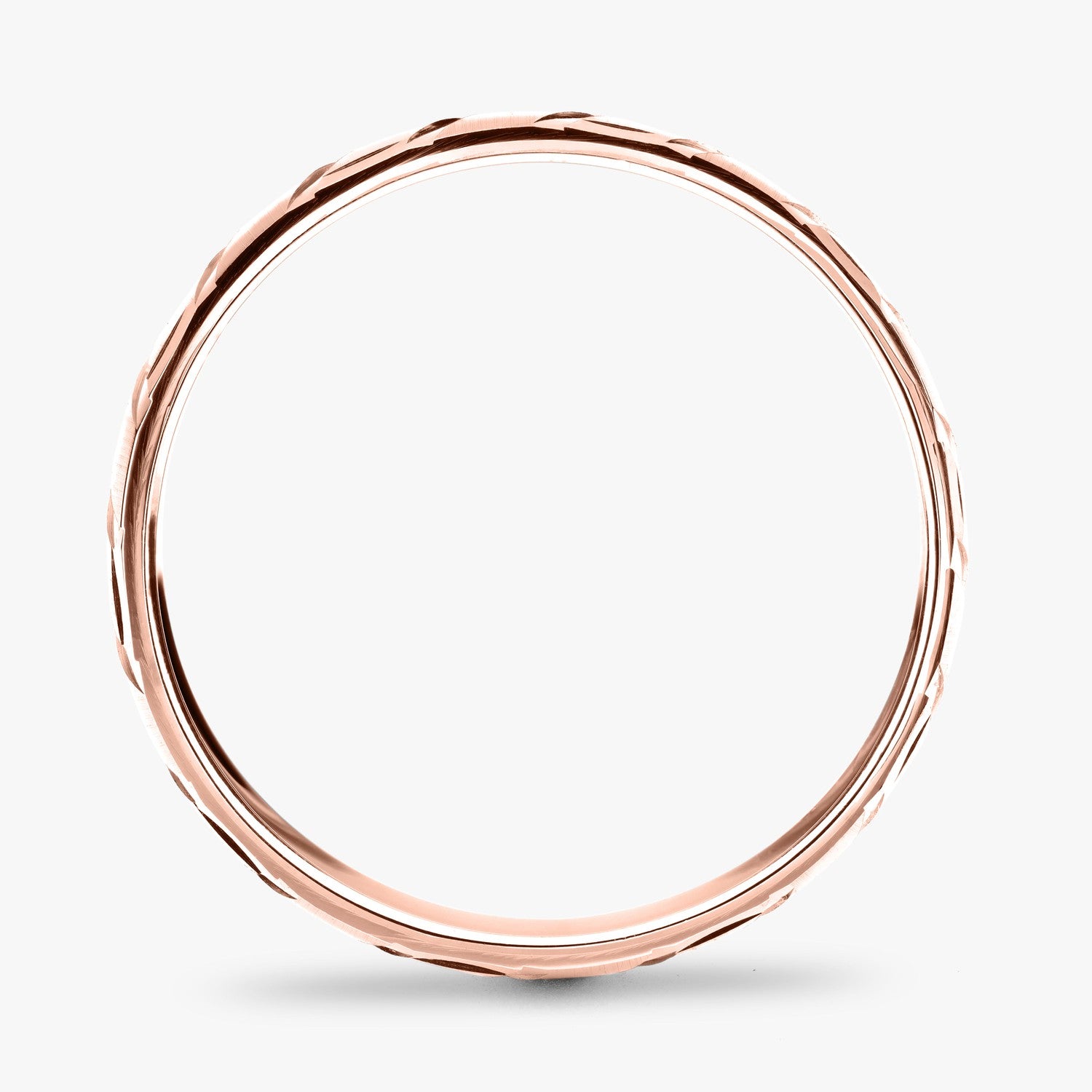 Argolla Caverna Clásica 6mm en oro rosado