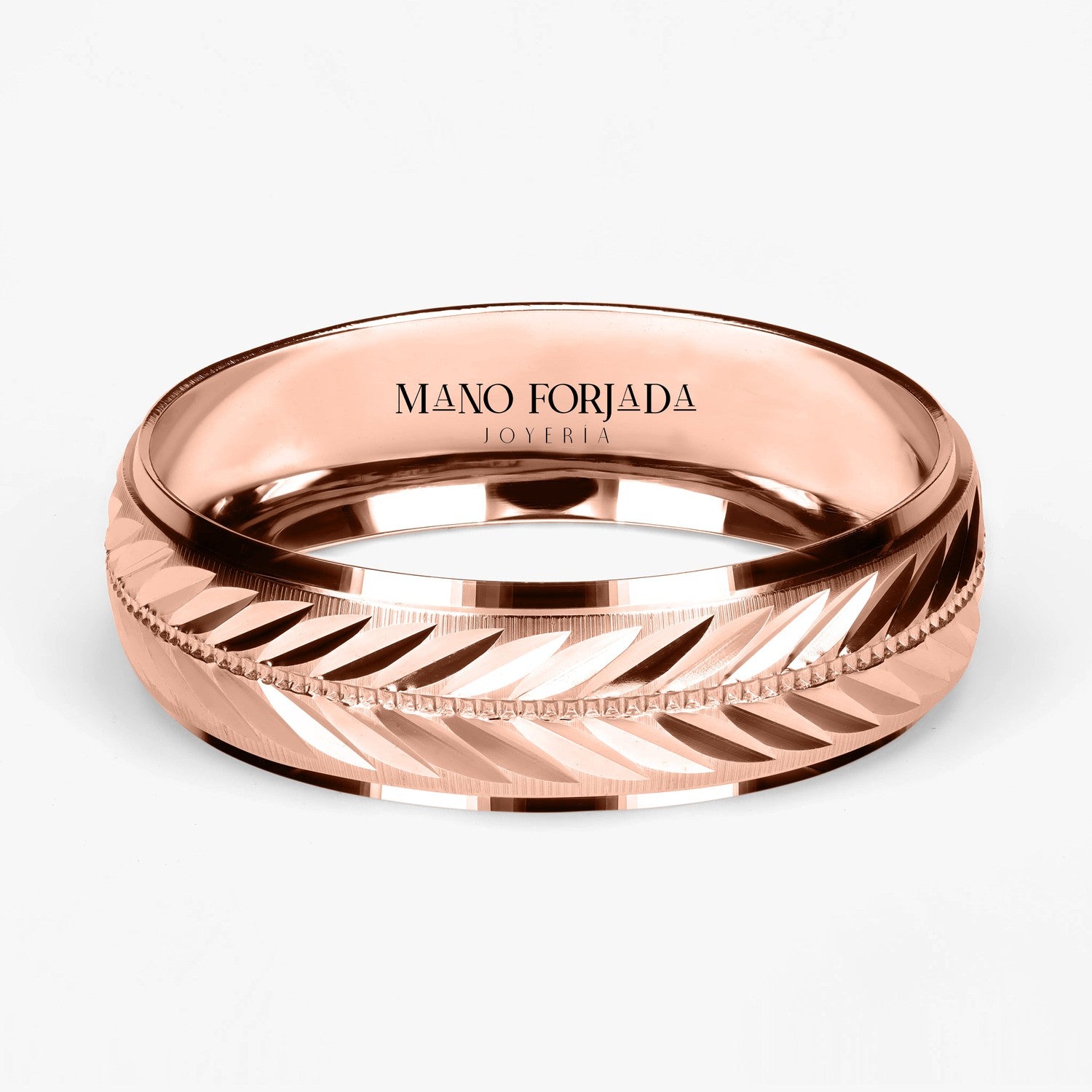 Argolla Caleta Clásica 6mm en oro rosado