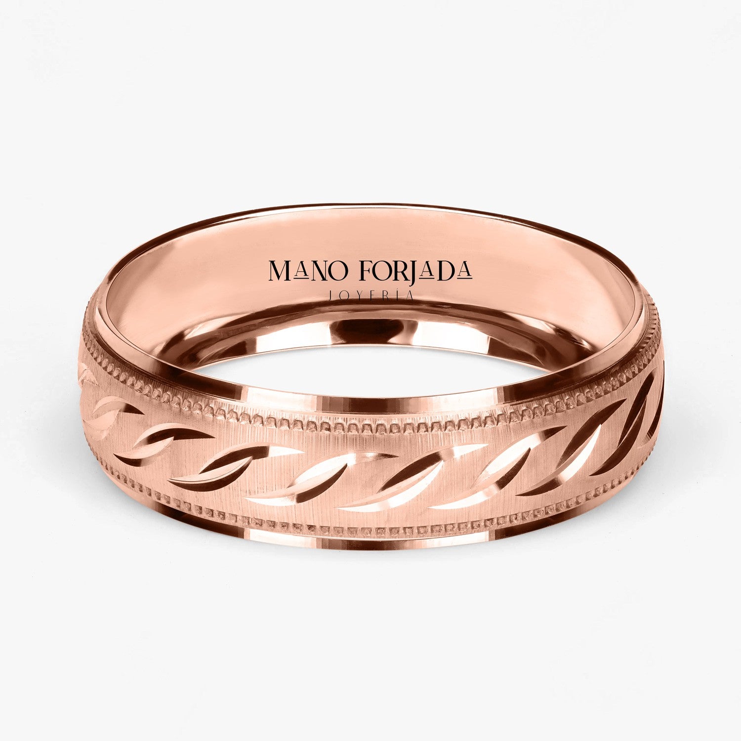 Argolla Ensenada Clásica 6mm en oro rosado