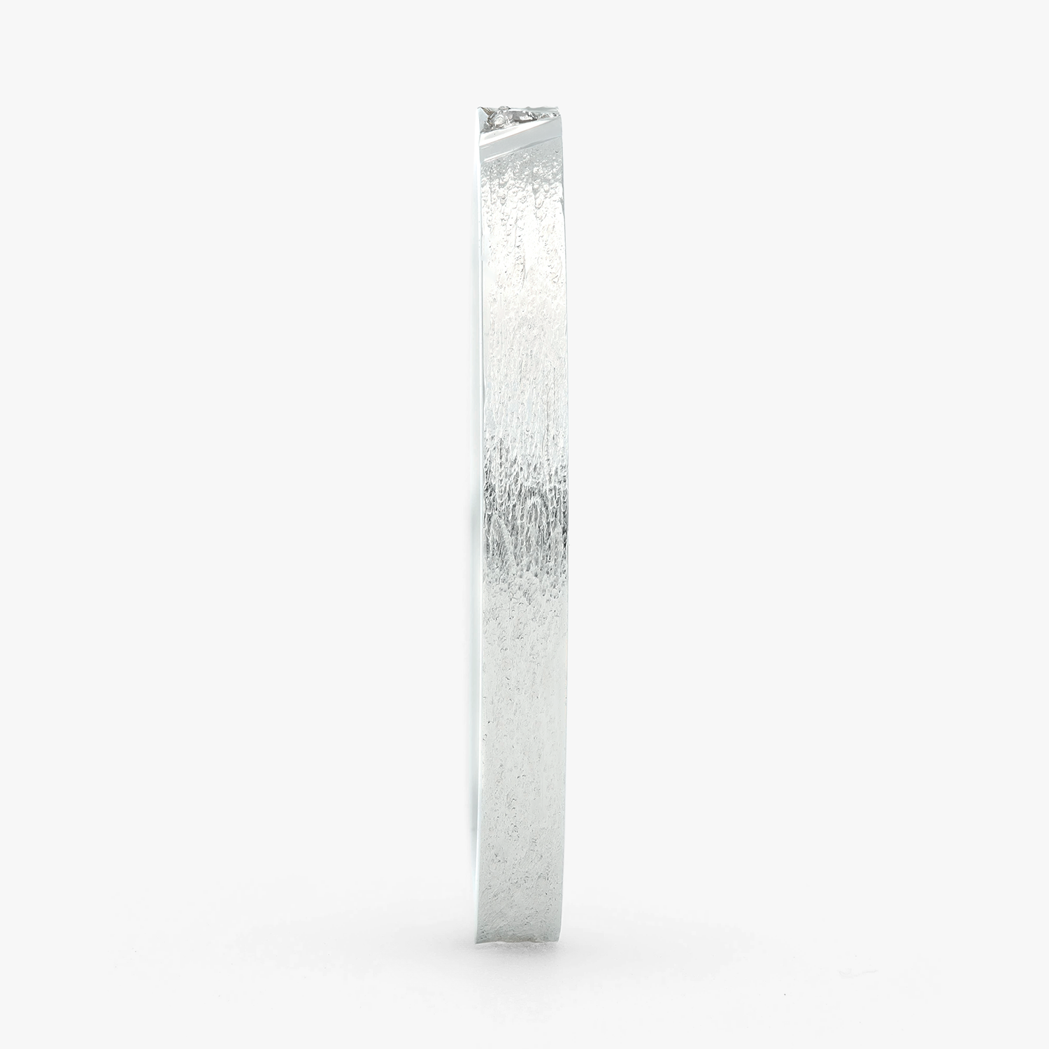 Argolla Brisa Confort Rellena 2mm Brillante con incrustaciones, oro blanco