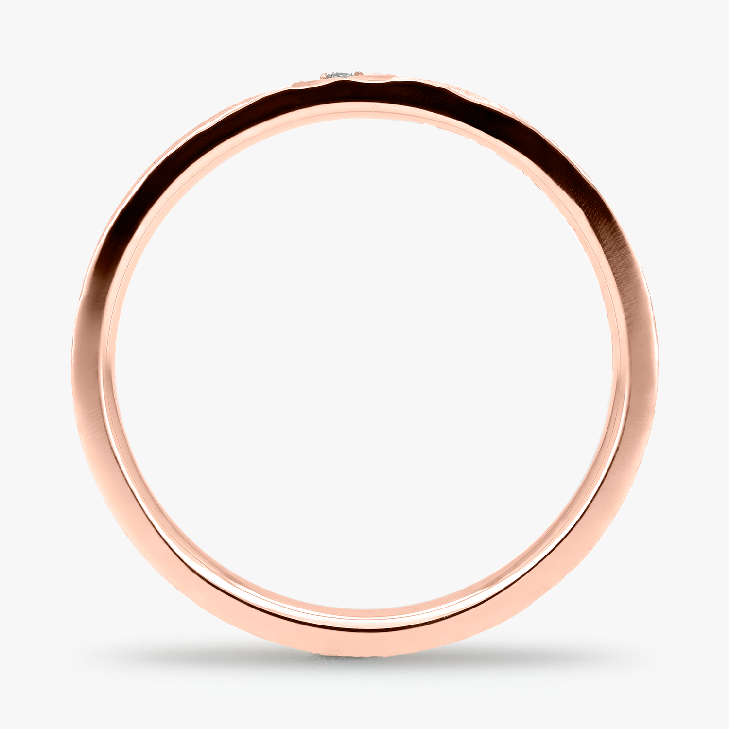 Argolla Brisa Confort Rellena 2mm Brillante con incrustaciones, oro rosado