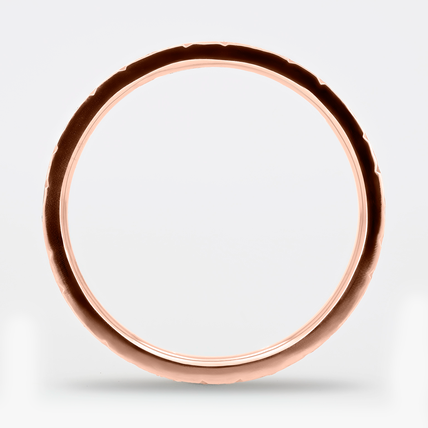 Argolla Aurora Confort Rellena 2mm Lisa en oro rosado