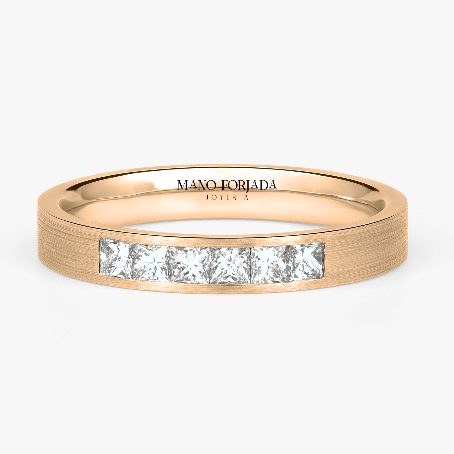 Argolla Brote Confort Rellena 3mm Brillante con incrustaciones, oro amarillo