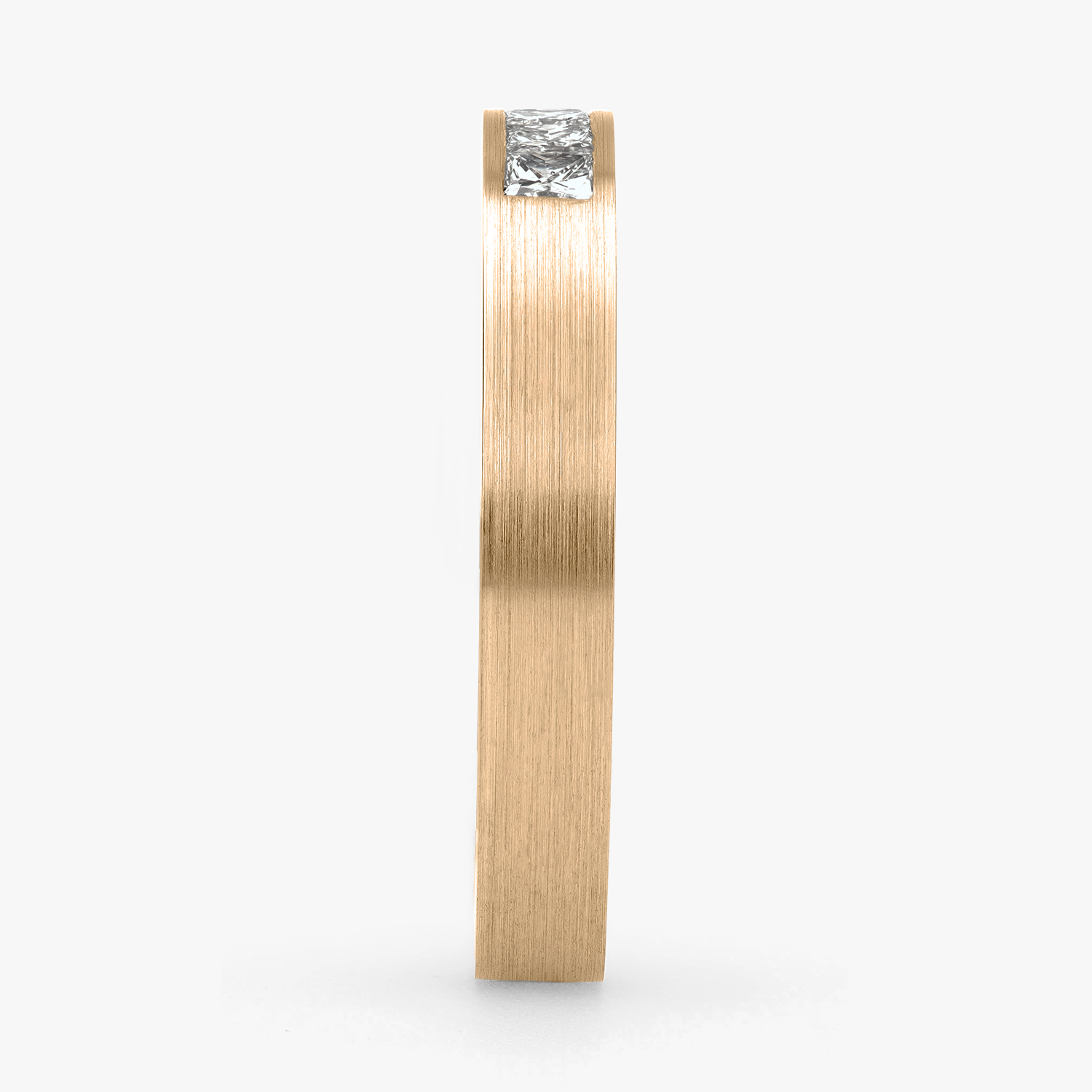 Argolla Brote Confort Rellena 3mm Brillante con incrustaciones, oro amarillo