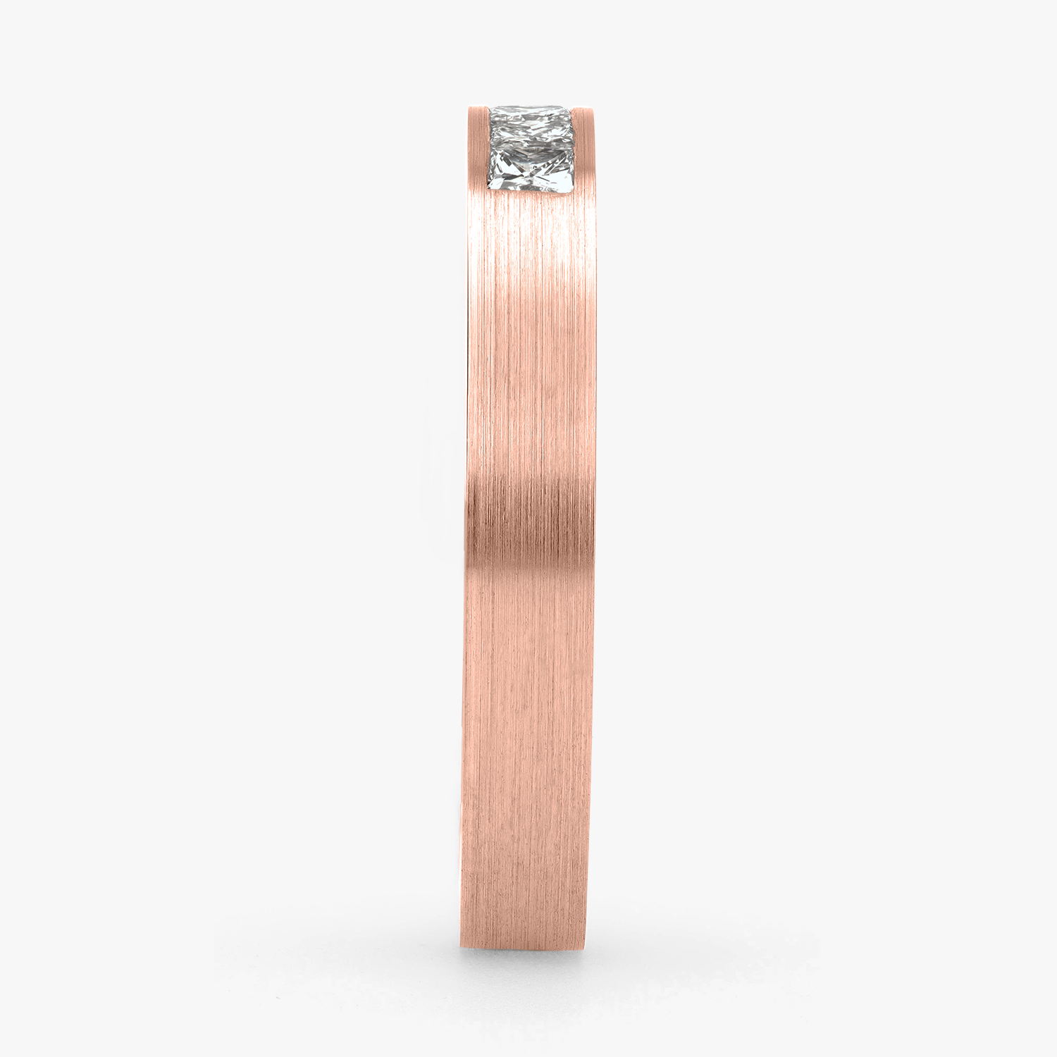 Argolla Brote Confort Rellena 3mm Brillante con incrustaciones, oro rosado