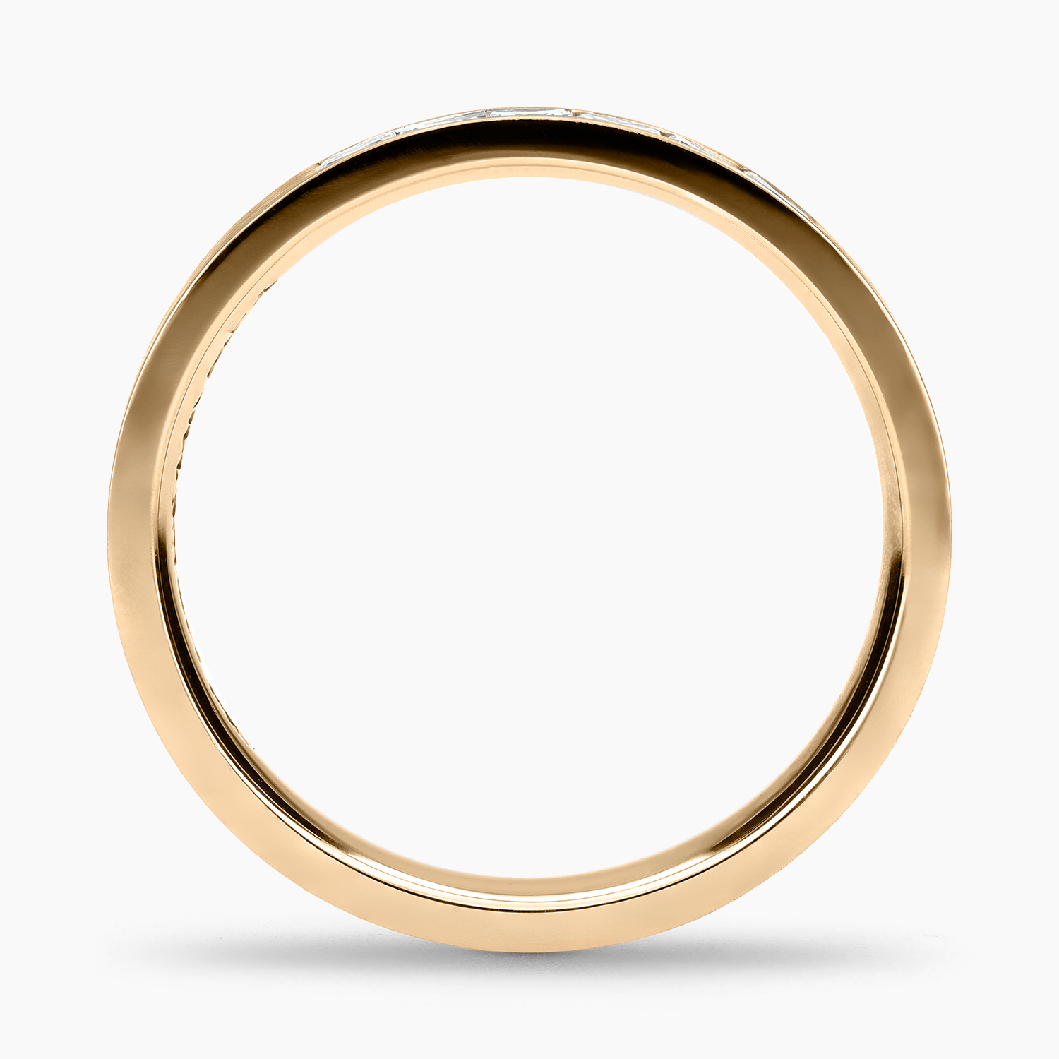 Argolla Brote Confort Rellena 3mm Brillante con incrustaciones, oro amarillo
