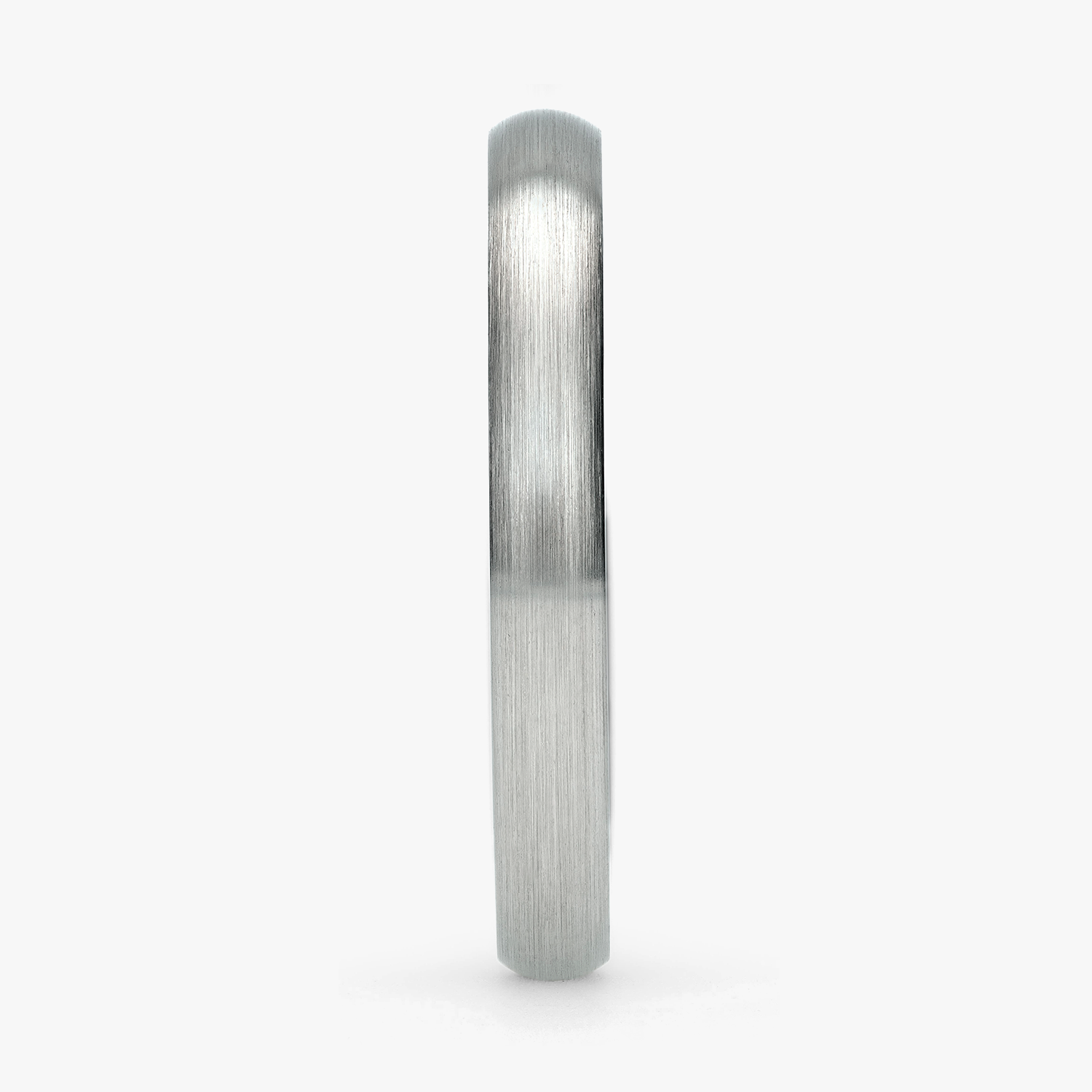 Argolla Hebra Confort Rellena 3mm Lisa en oro blanco
