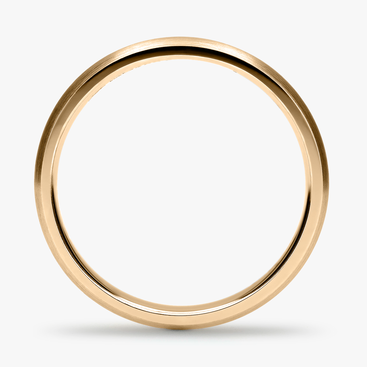 Argolla Hebra Confort Rellena 3mm Lisa en oro amarillo