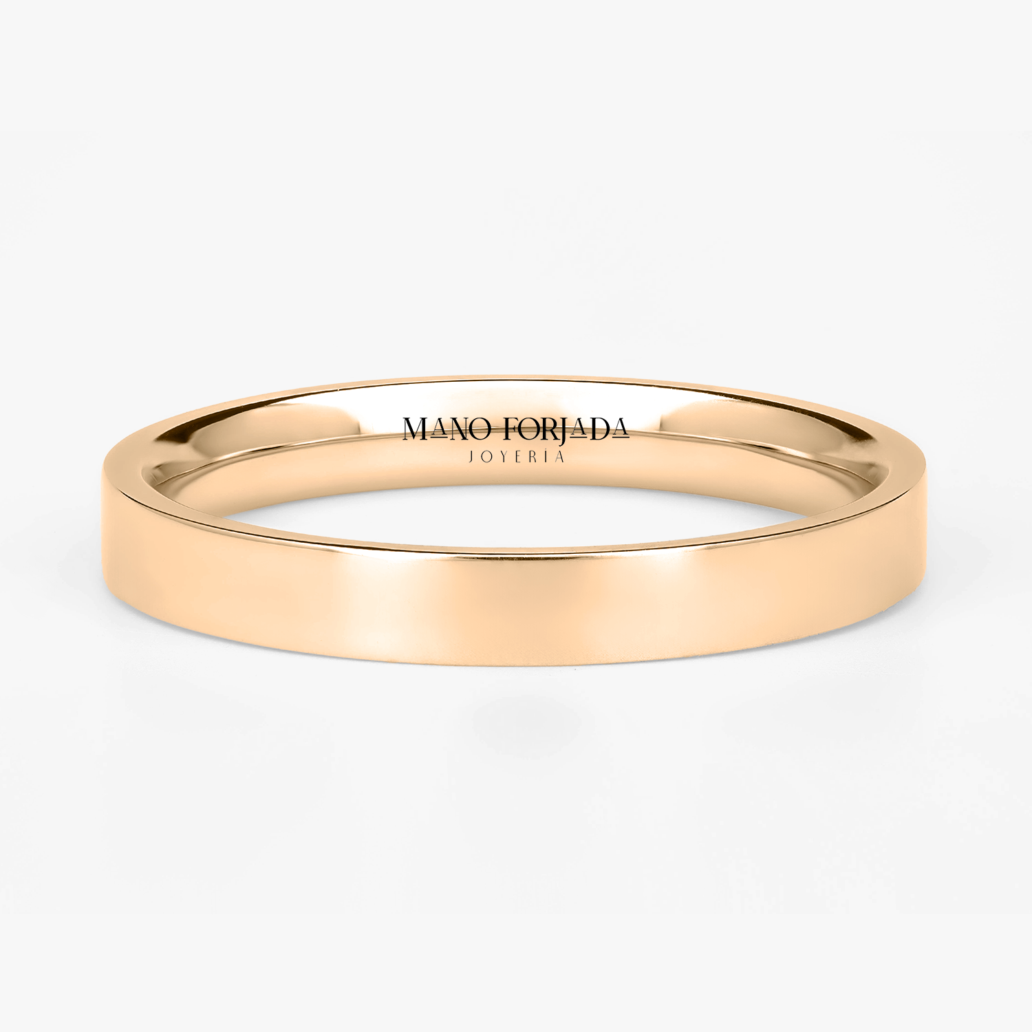 Argolla Vega Confort Rellena 3mm Lisa en oro amarillo