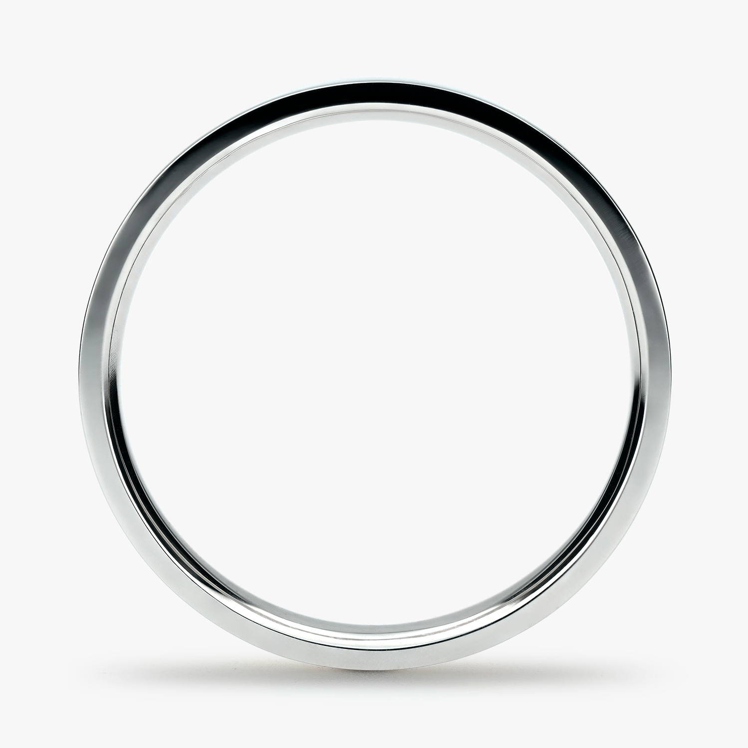 Argolla Vega Confort Rellena 3mm Lisa en oro blanco
