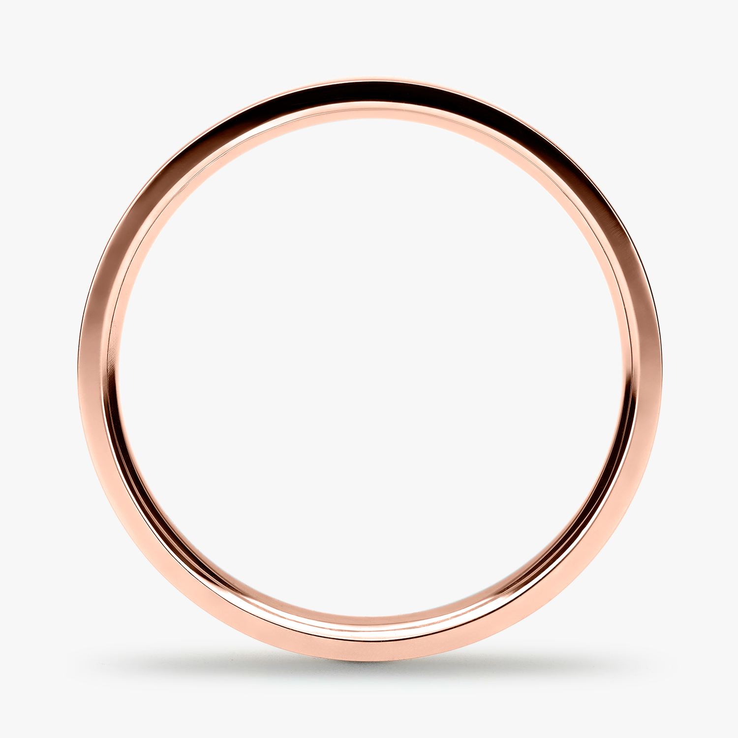 Argolla Vega Confort Rellena 3mm Lisa en oro rosado
