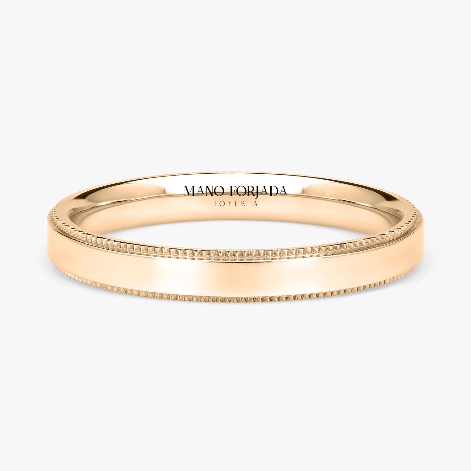 Argolla Loma Confort Rellena 3mm Lisa en oro amarillo