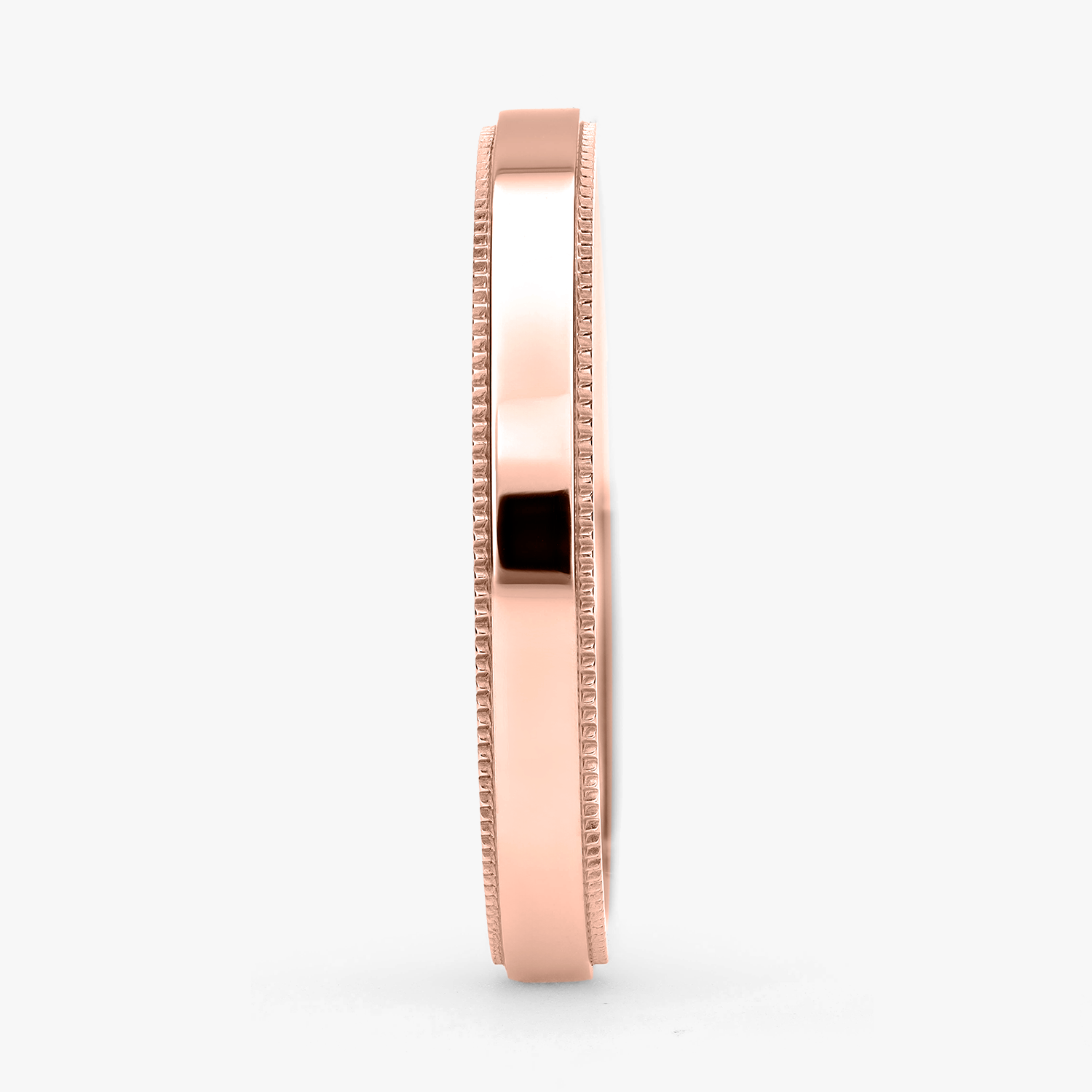 Argolla Loma Confort Rellena 3mm Lisa en oro rosado