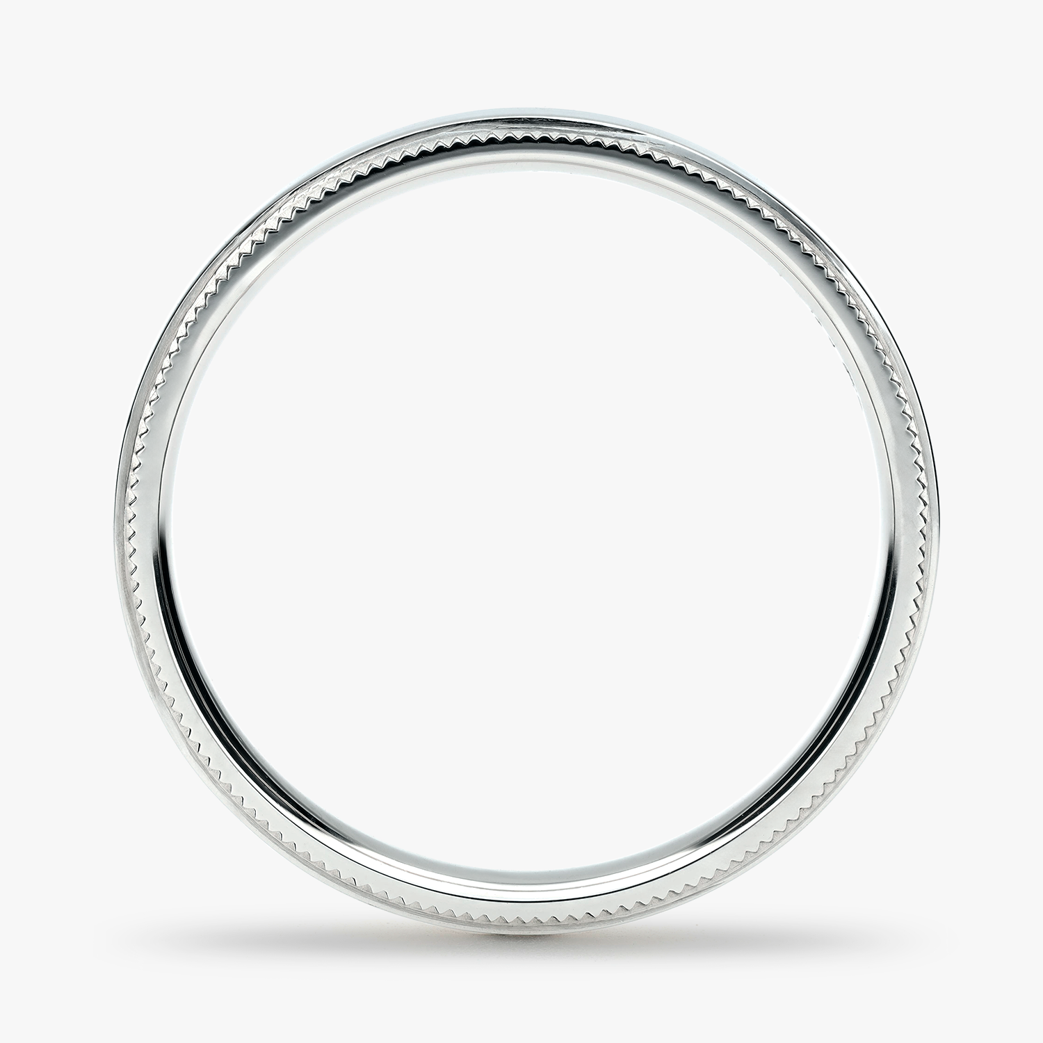 Argolla Loma Confort Rellena 3mm Lisa en oro blanco