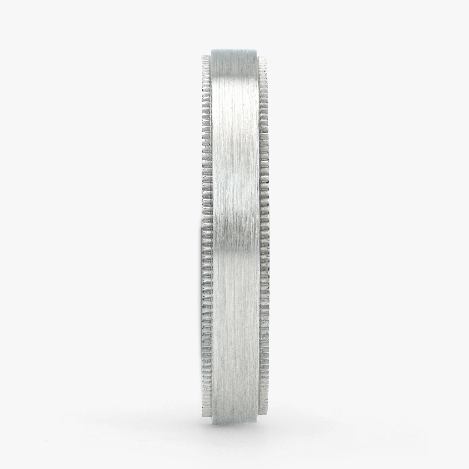 Argolla Niebla Confort Rellena 4mm Lisa en oro blanco