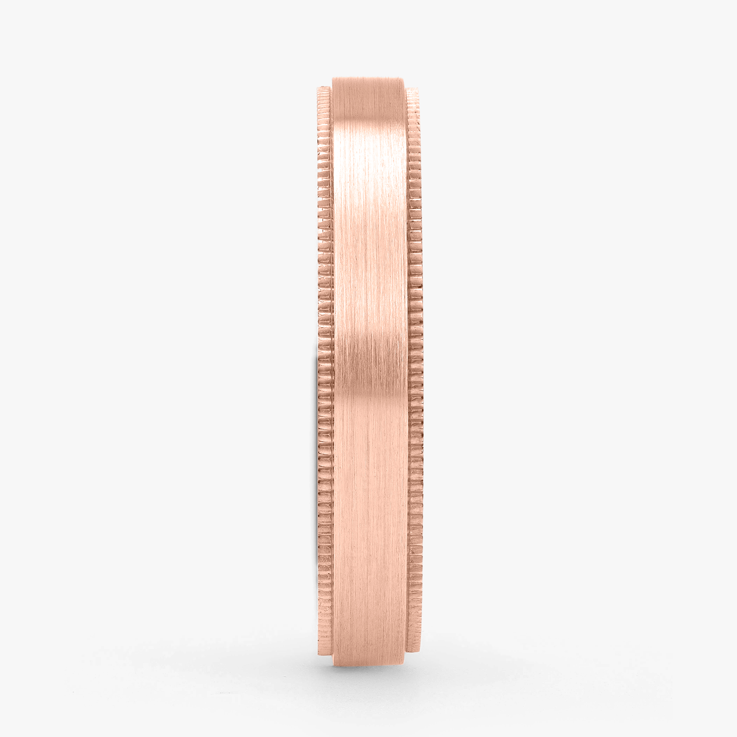 Argolla Niebla Confort Rellena 4mm Lisa en oro rosado