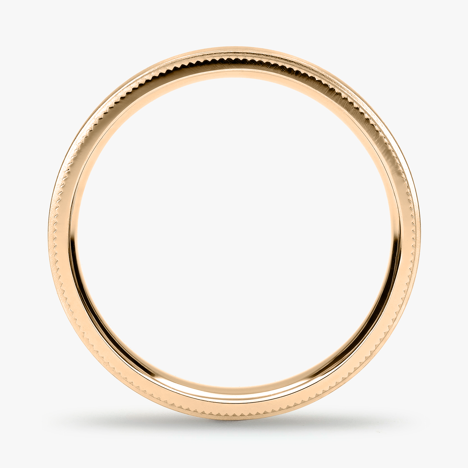 Argolla Niebla Confort Rellena 4mm Lisa en oro amarillo