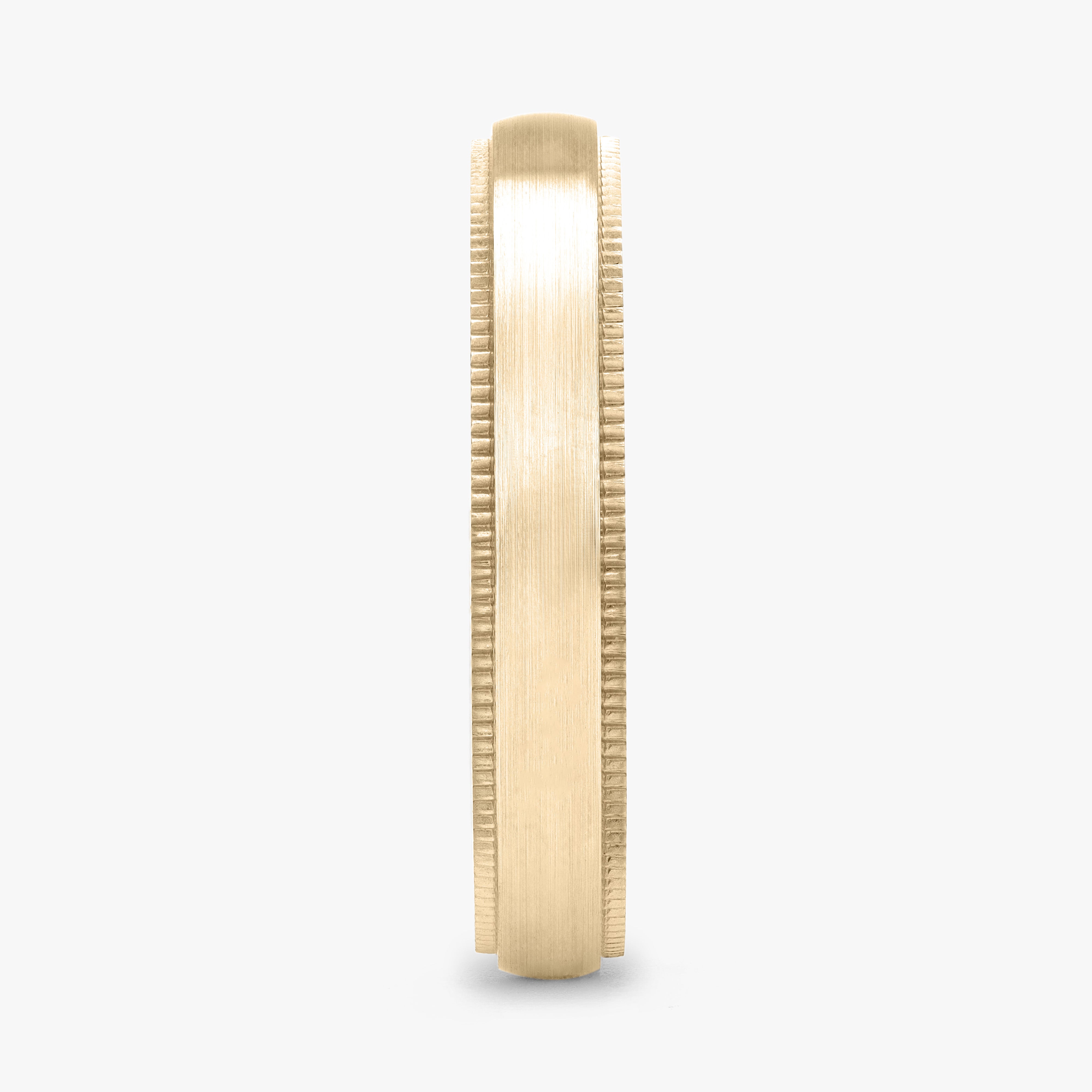 Argolla Listón Confort Rellena 4mm Lisa en oro amarillo