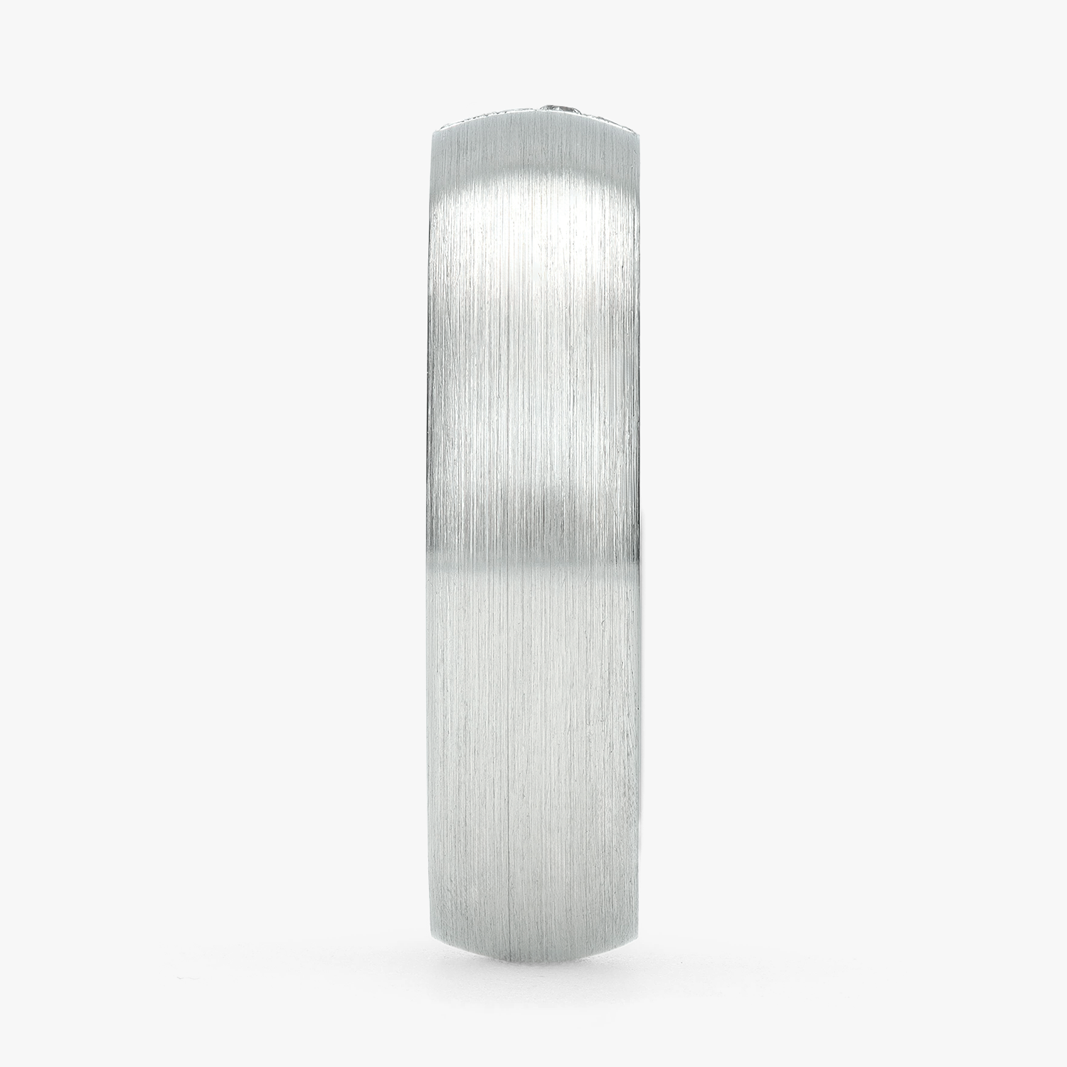 Argolla Gota Confort Rellena 5mm Brillante con incrustaciones, oro blanco