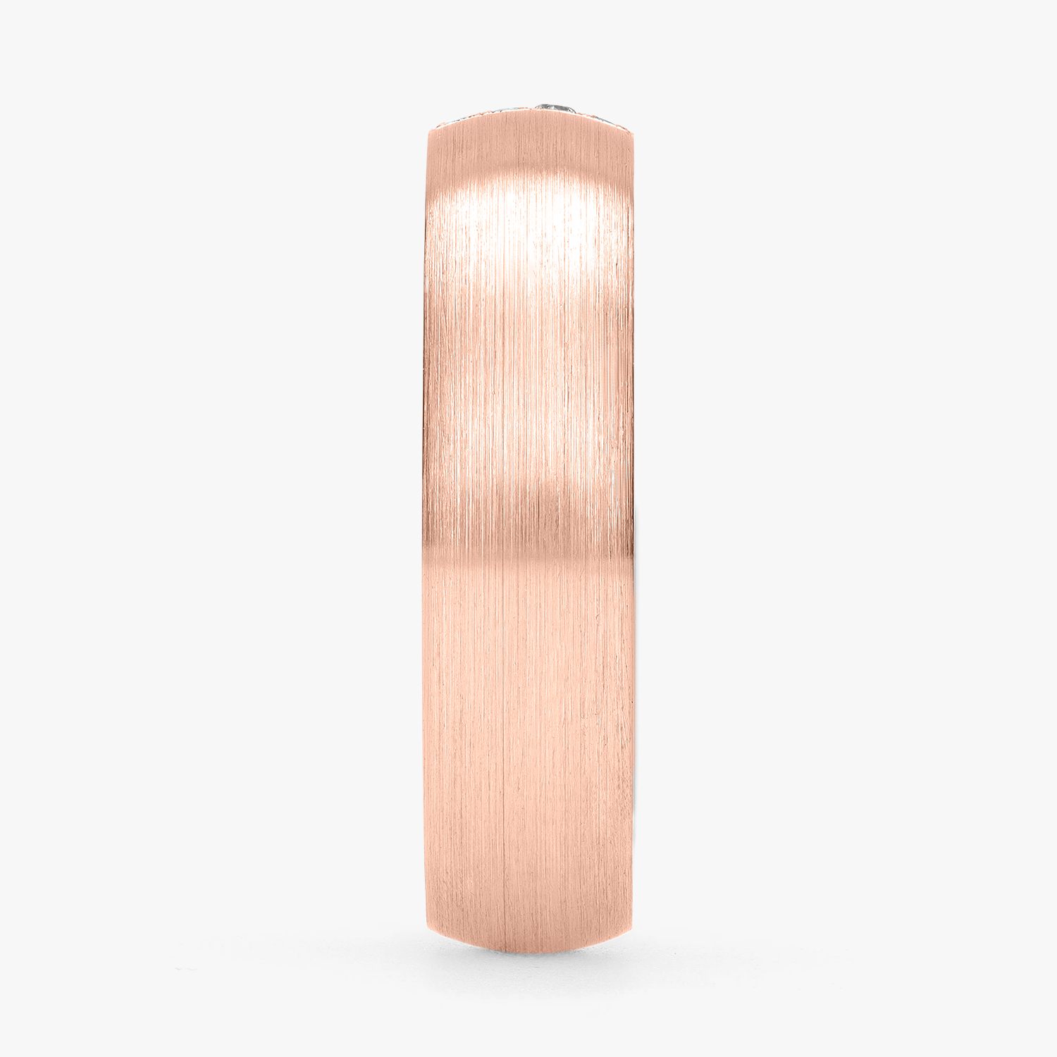 Argolla Gota Confort Rellena 5mm Brillante con incrustaciones, oro rosado