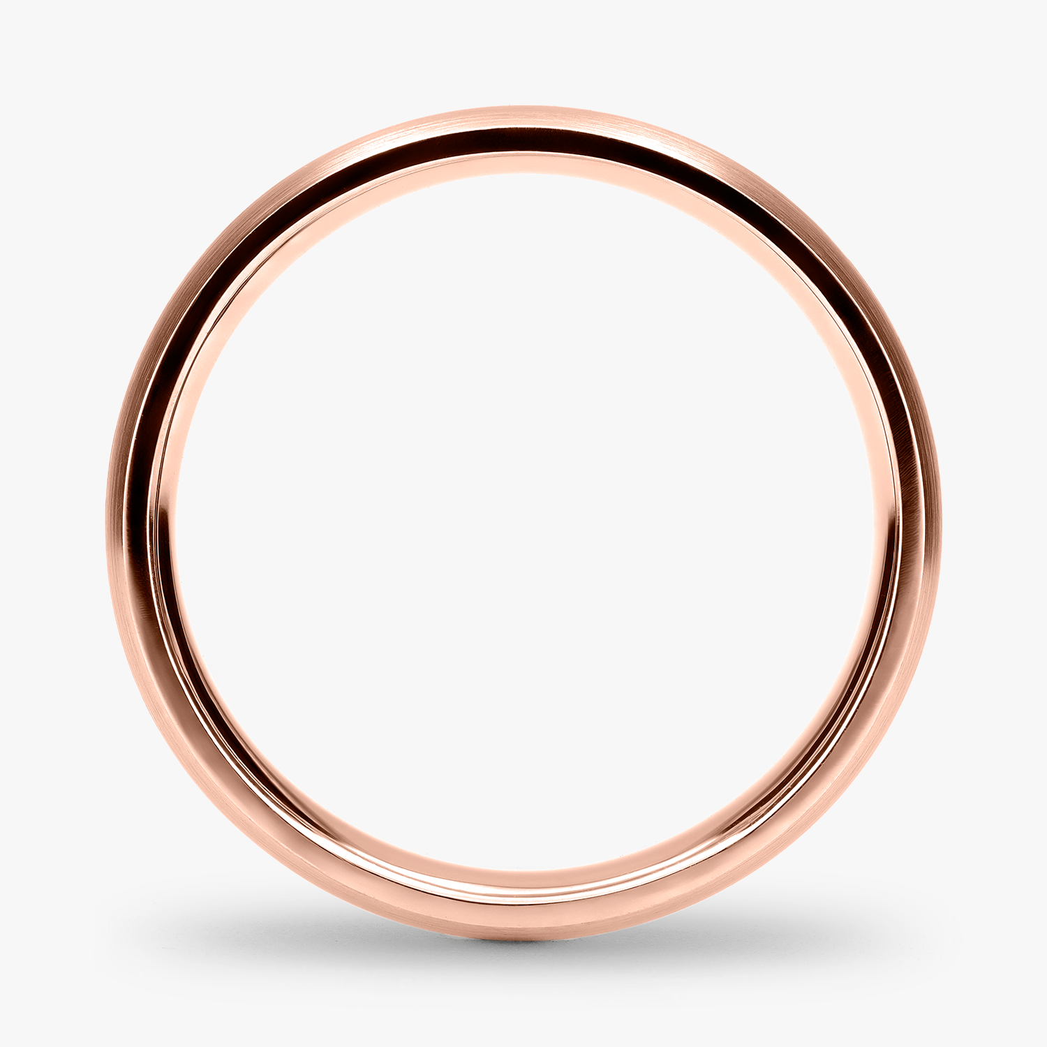 Argolla Gota Confort Rellena 5mm Lisa en oro rosado