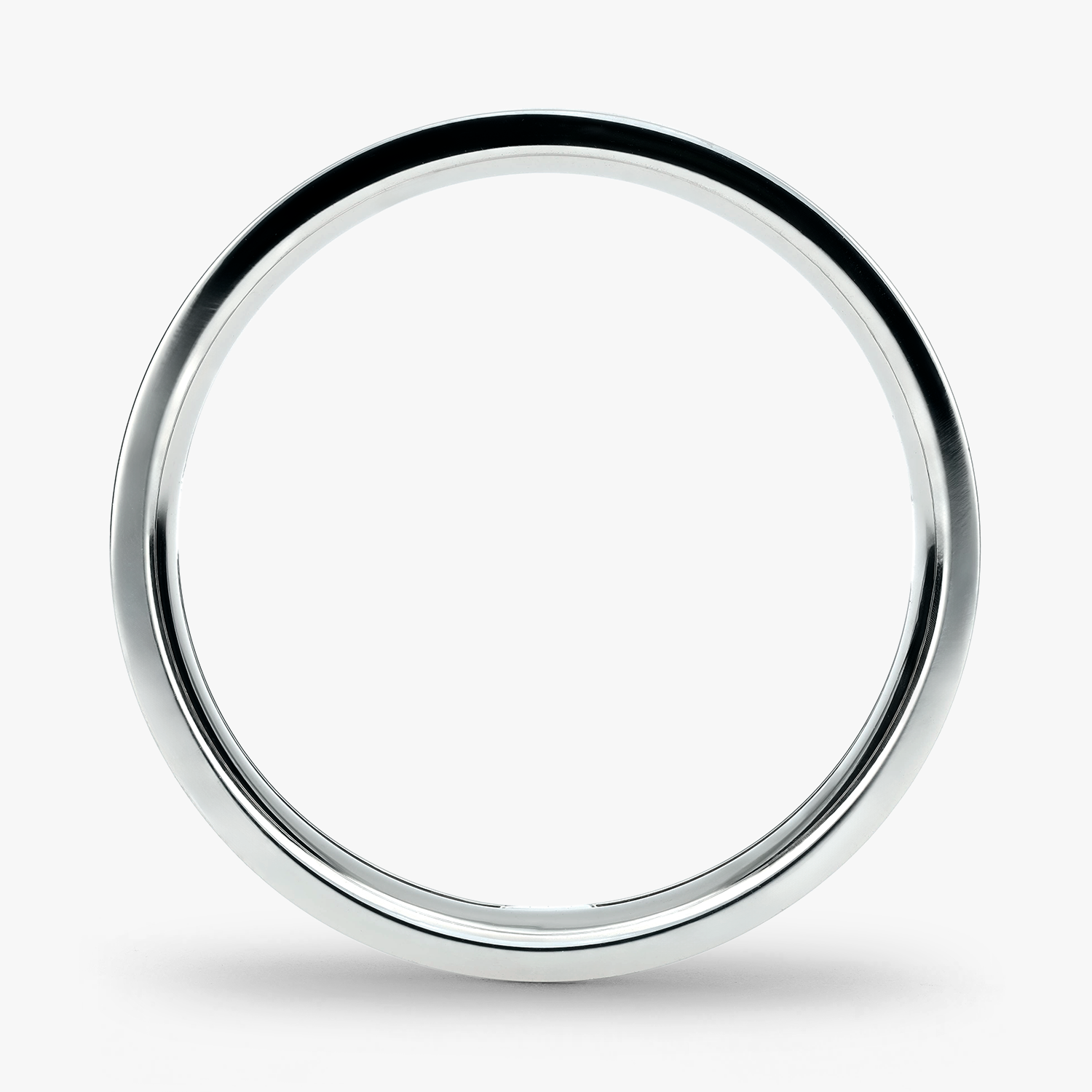 Argolla Páramo Confort Rellena 5mm Lisa en oro blanco