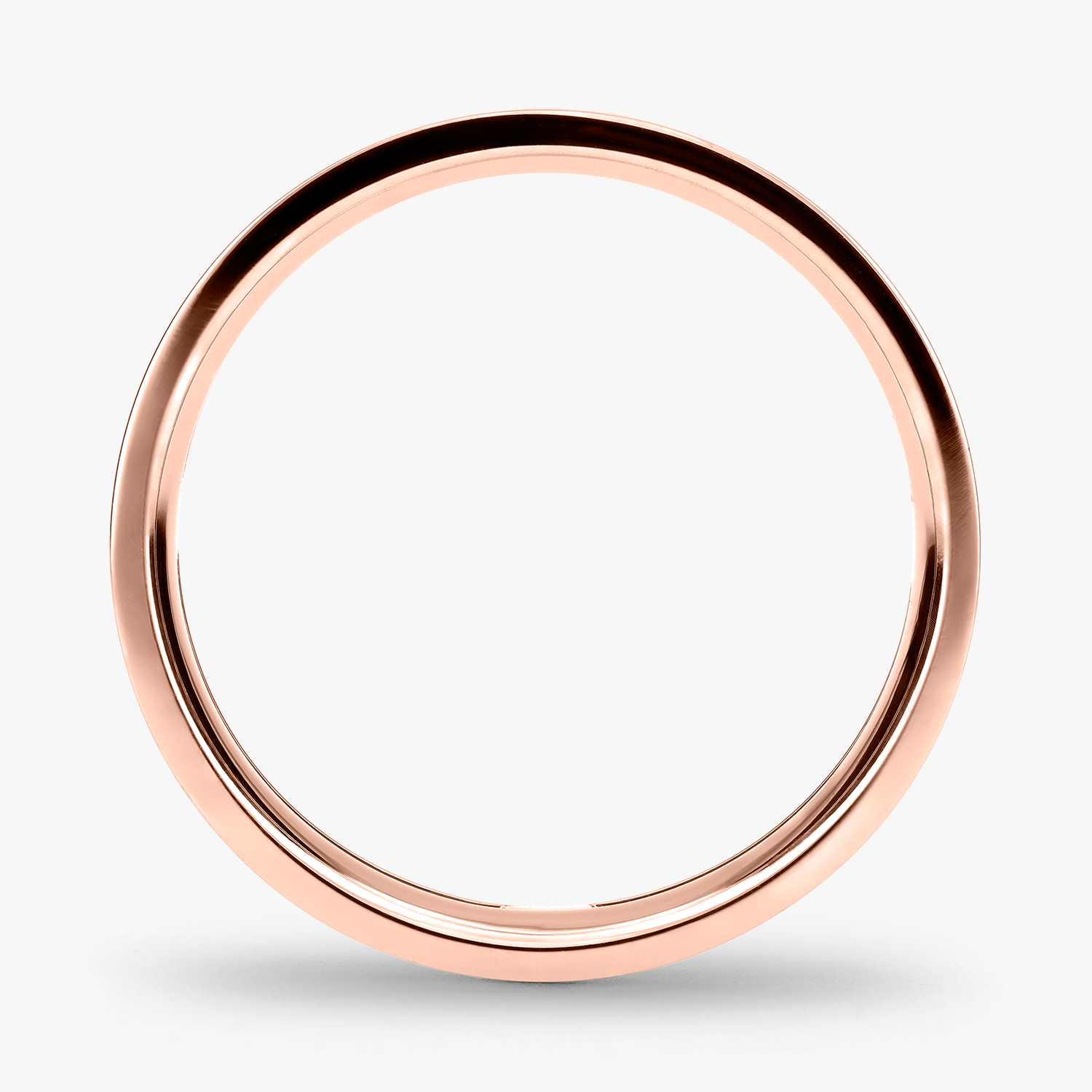 Argolla Páramo Confort Rellena 5mm Lisa en oro rosado