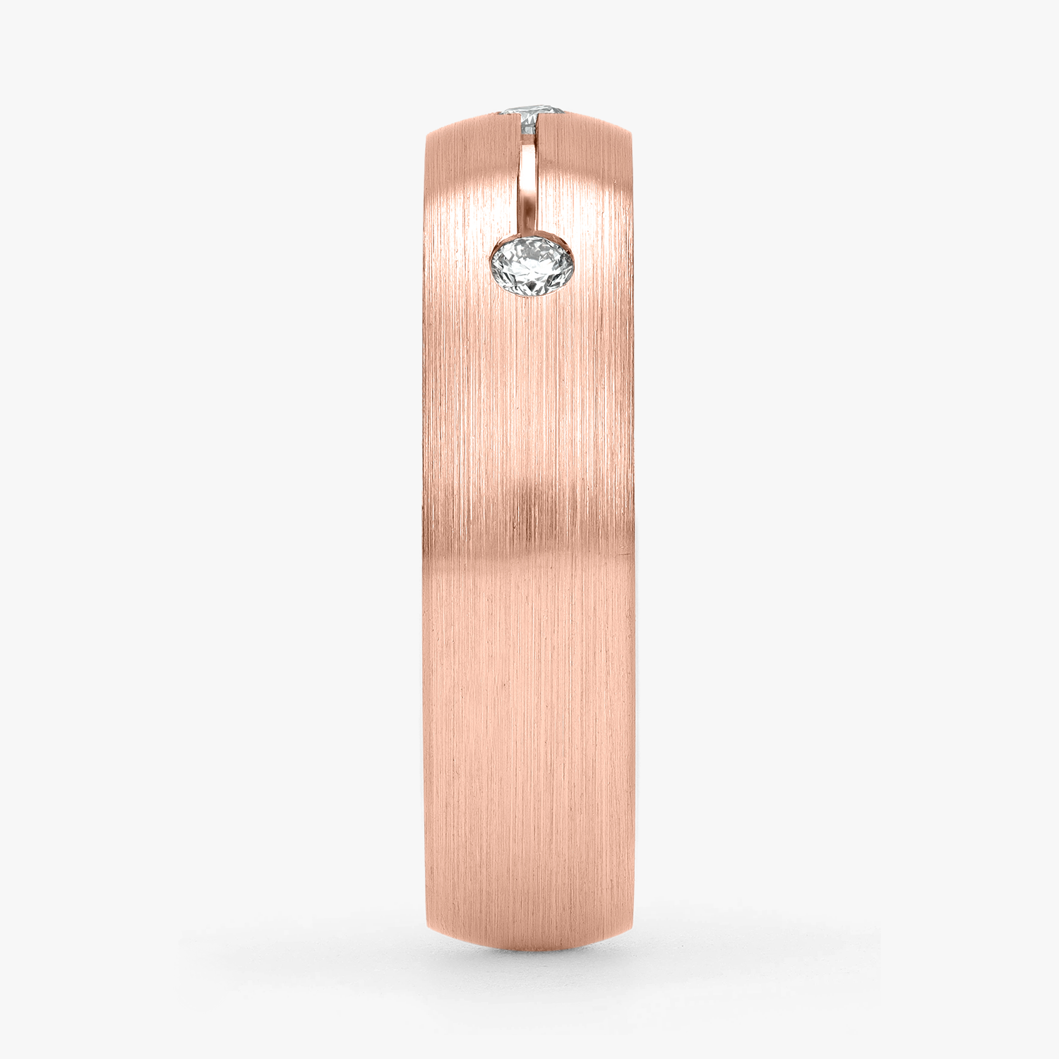 Argolla Costa Confort Rellena 5mm Brillante con incrustaciones, oro rosado