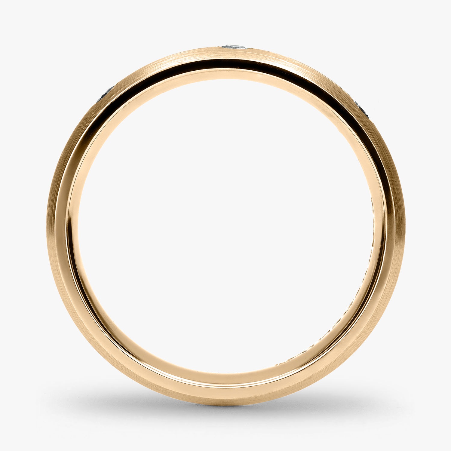 Argolla Costa Confort Rellena 5mm Brillante con incrustaciones, oro amarillo