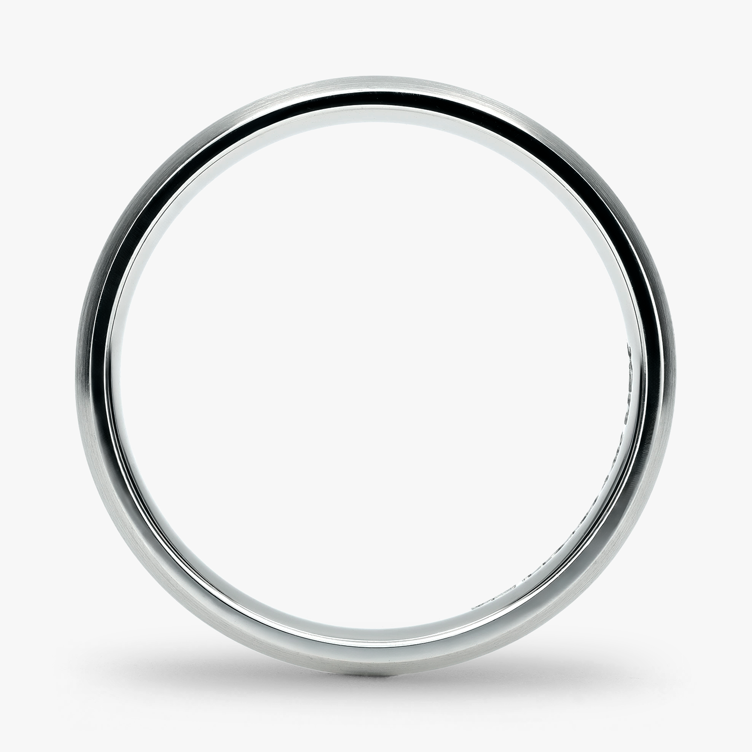 Argolla Costa Confort Rellena 5mm Lisa en oro blanco