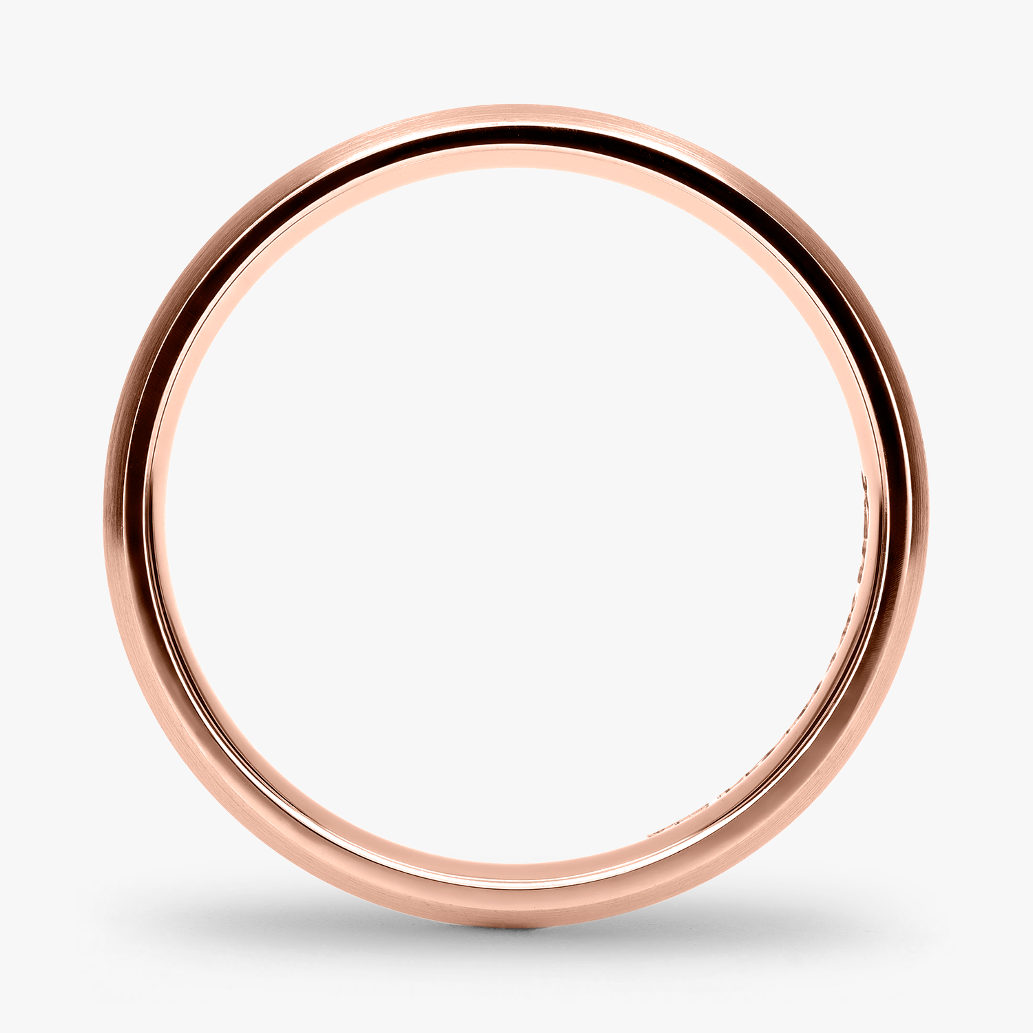Argolla Costa Confort Rellena 5mm Lisa en oro rosado