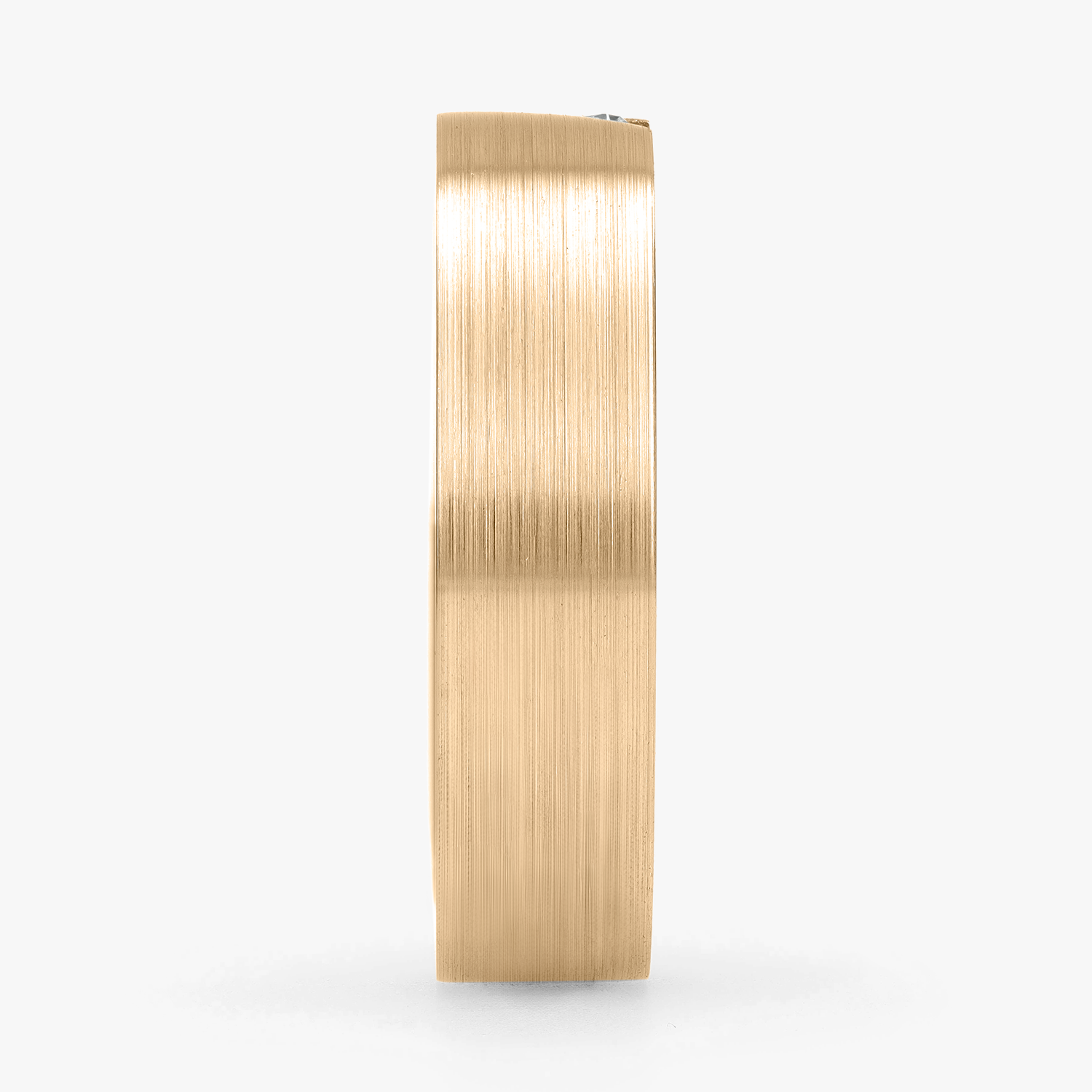 Argolla Arrecife Confort Rellena 5mm Brillante con incrustaciones, oro amarillo