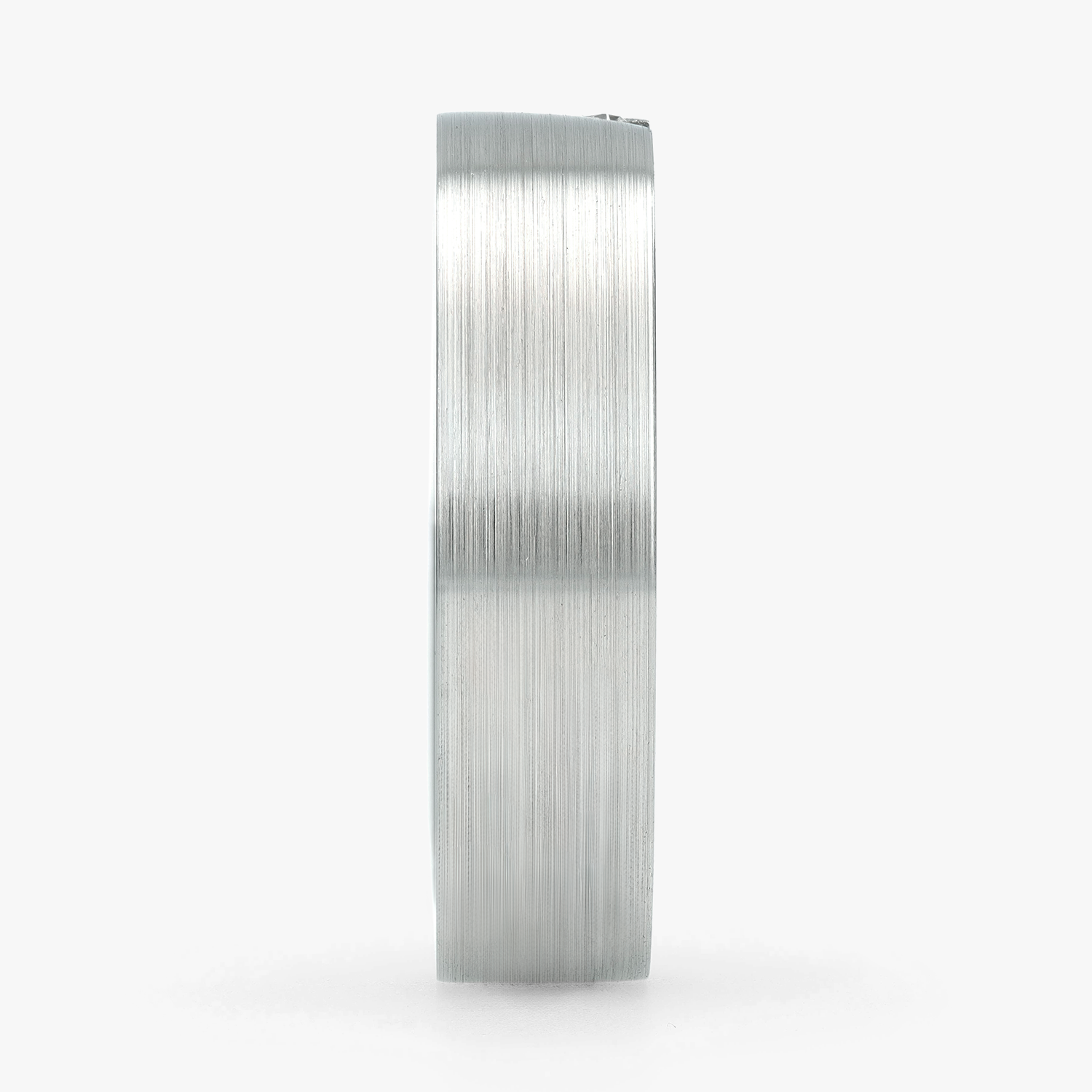Argolla Arrecife Confort Rellena 5mm Brillante con incrustaciones, oro blanco