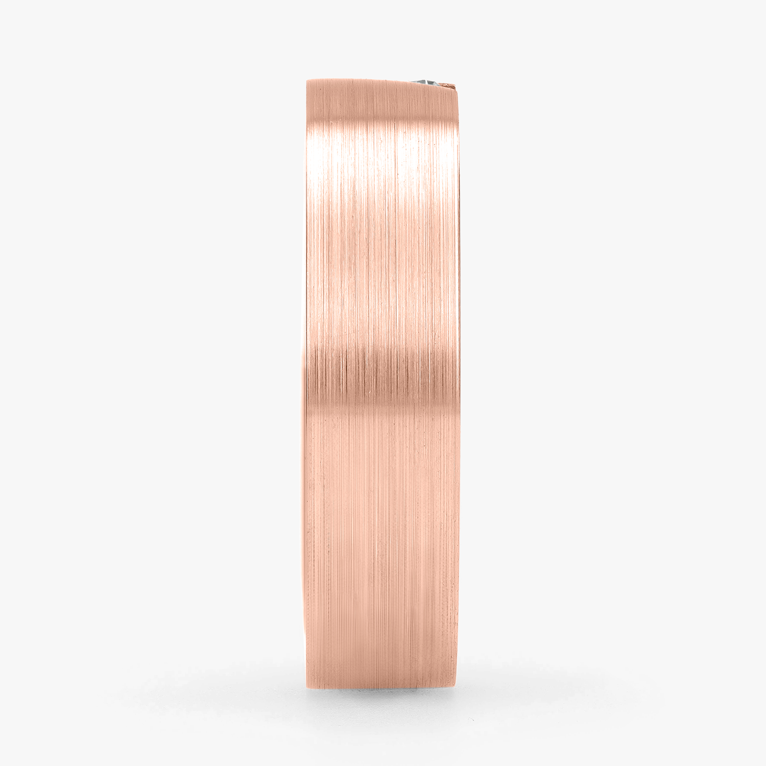 Argolla Arrecife Confort Rellena 5mm Brillante con incrustaciones, oro rosado