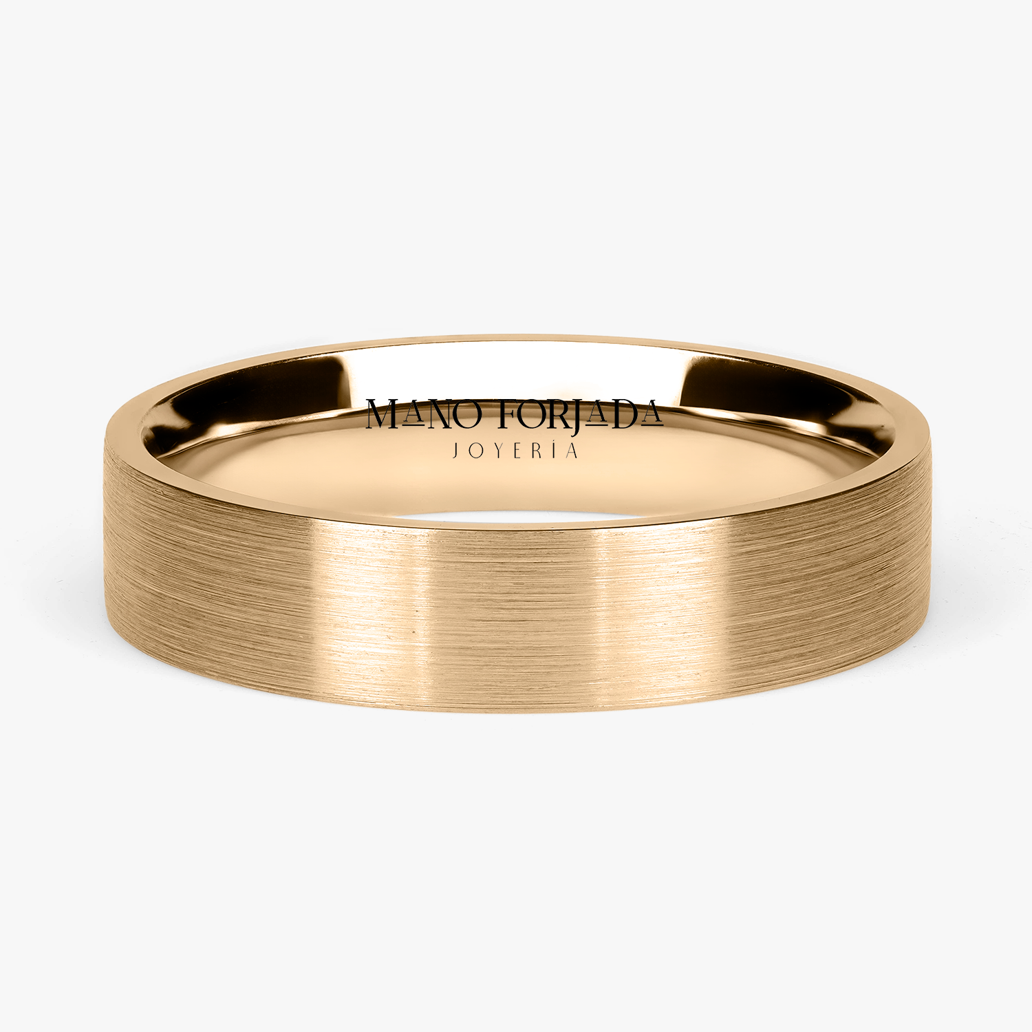 Argolla Arrecife Confort Rellena 5mm Lisa en oro amarillo