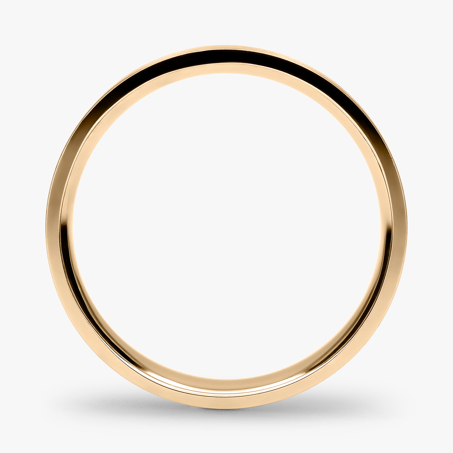 Argolla Arrecife Confort Rellena 5mm Lisa en oro amarillo